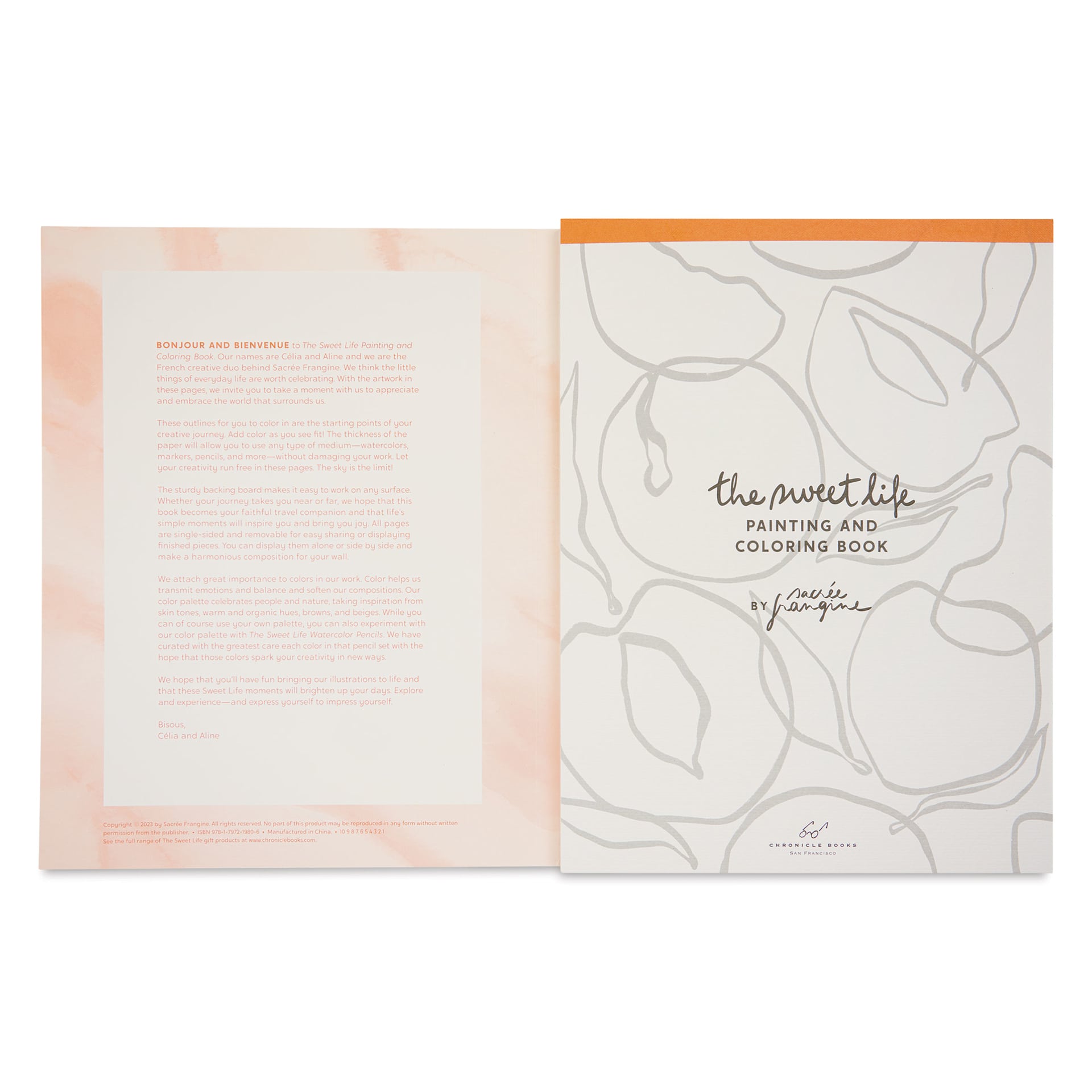 The Sweet Life Painting & Coloring Book, inside cover