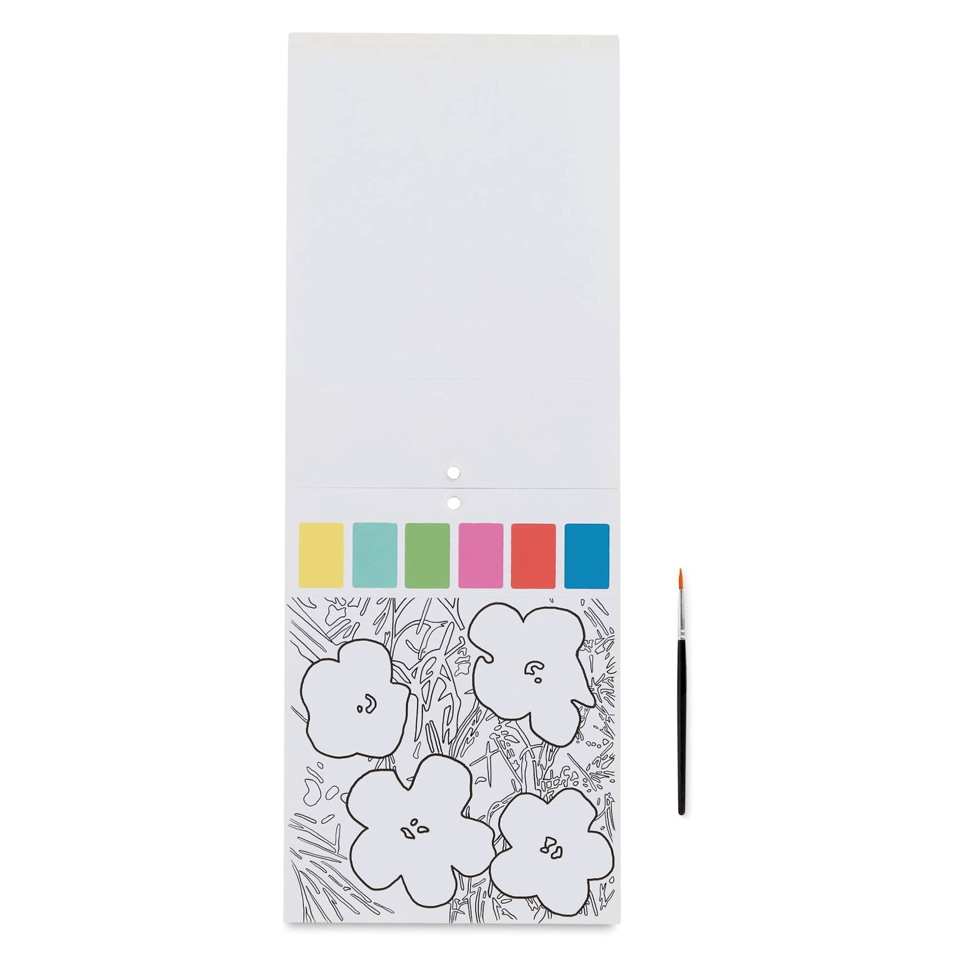 Mudpuppy Watercolor Paint-In Kit - Andy Warhol, Flowers