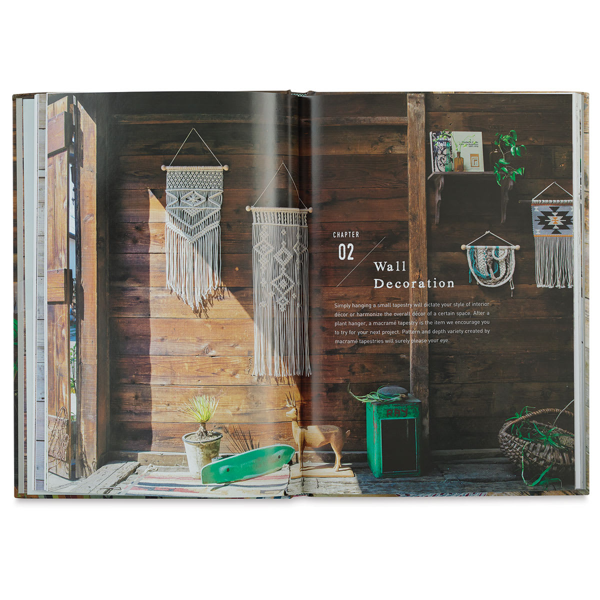 Macramé Décor - Inside spread showing wall decor
