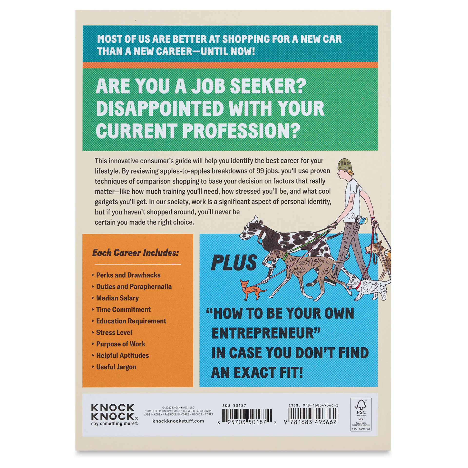The Savvy Job-Hopper's Guide to Choosing a Career (back cover)