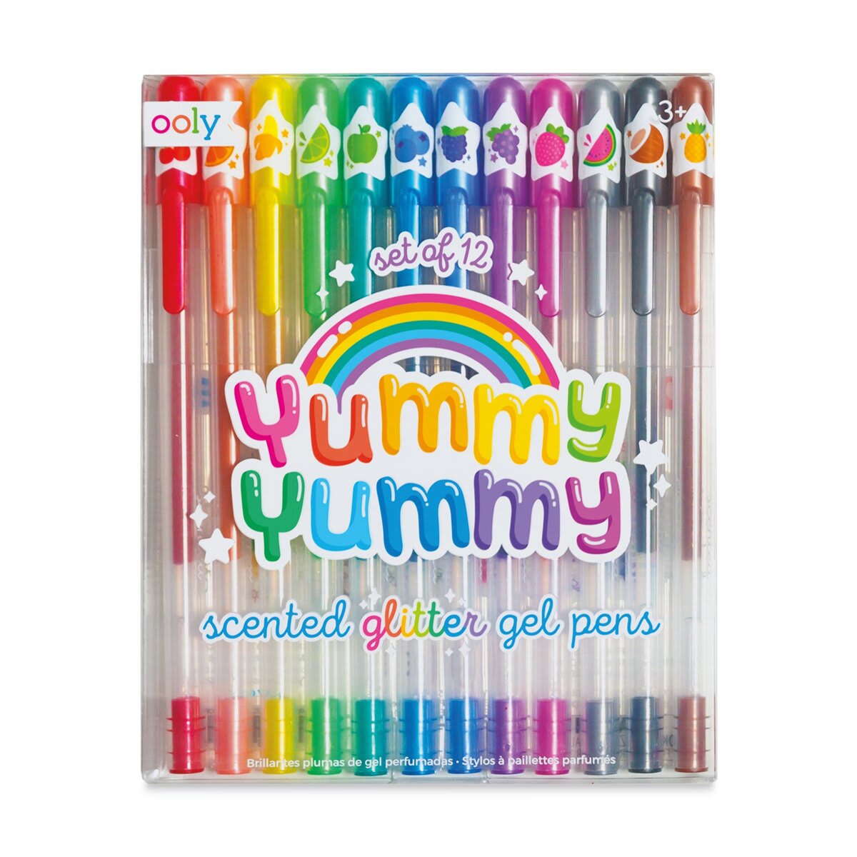 Ooly Yummy Yummy Scented Glitter Gel Pens - View of front of package of set of 12