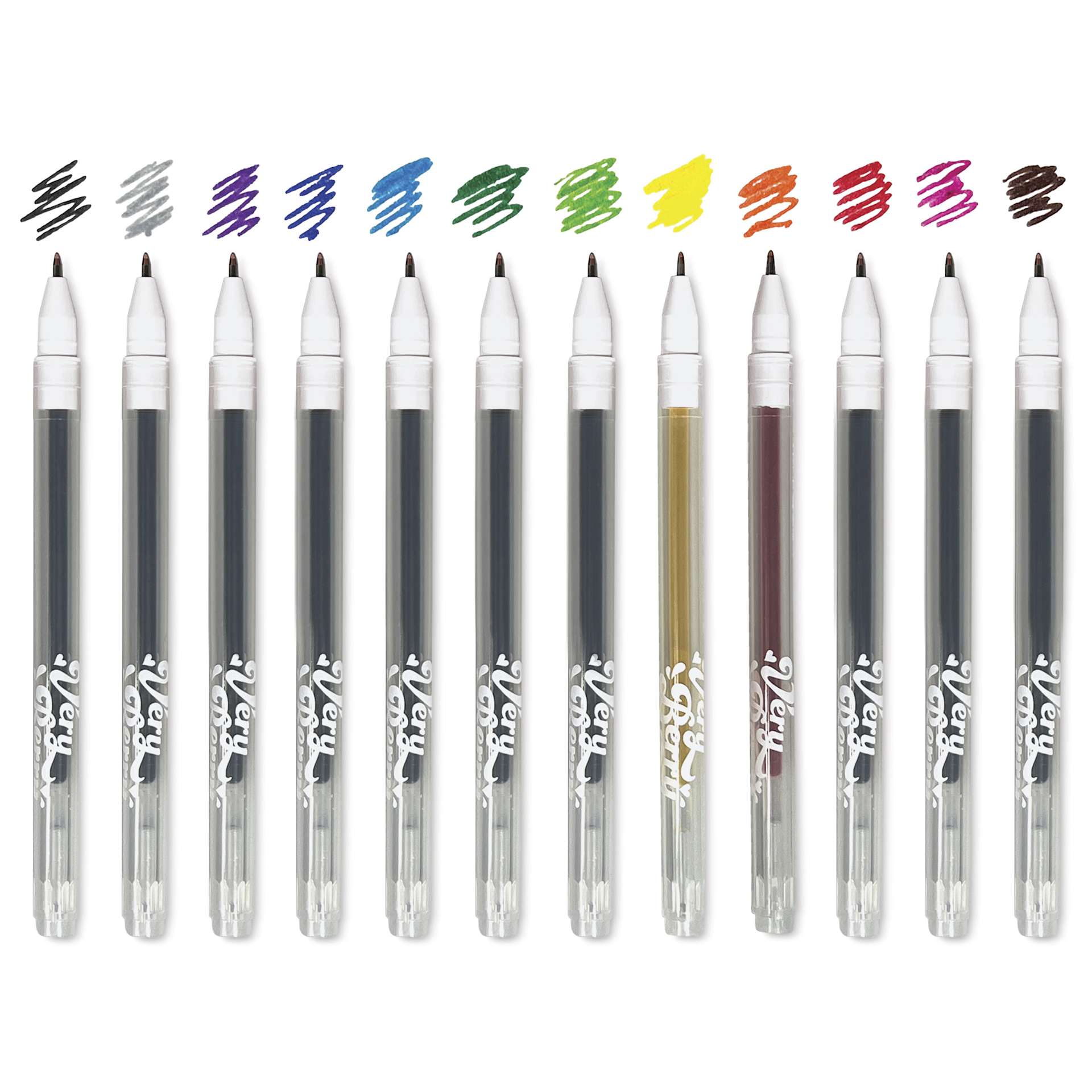 Ooly Very Berry Strawberry Scented Gel Pens, swatches