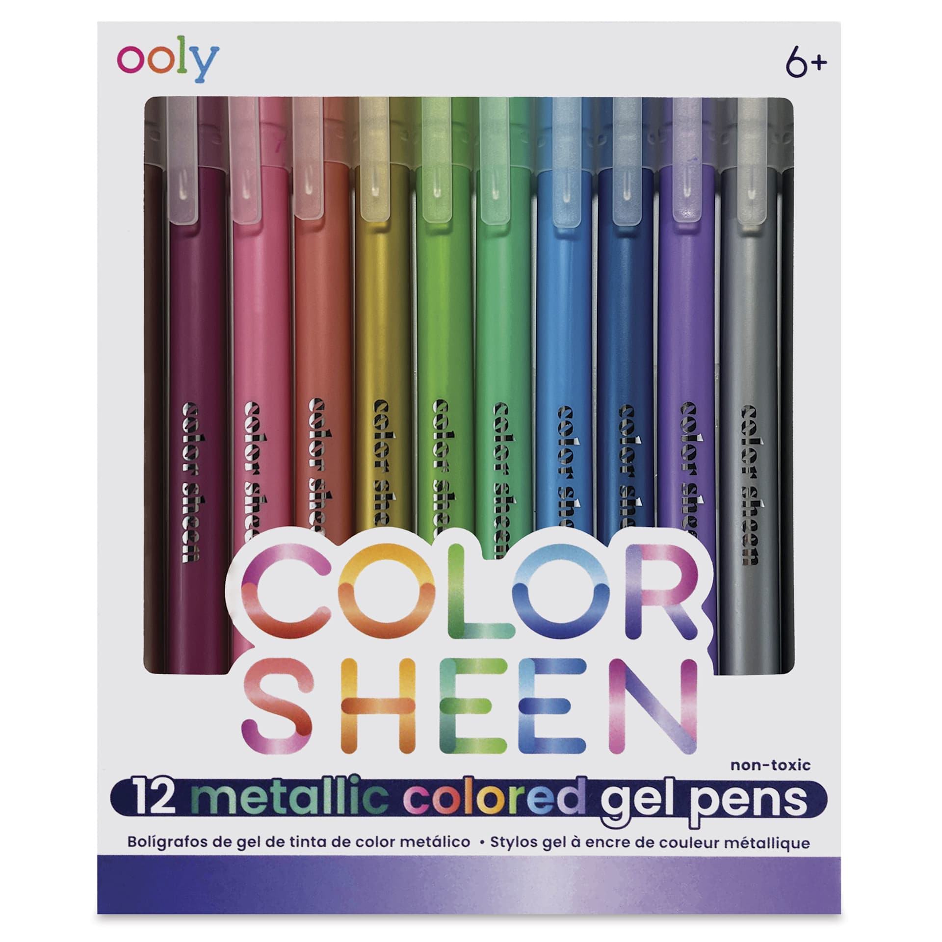 Ooly Color Sheen Metallic Gel Pens Set, front of package