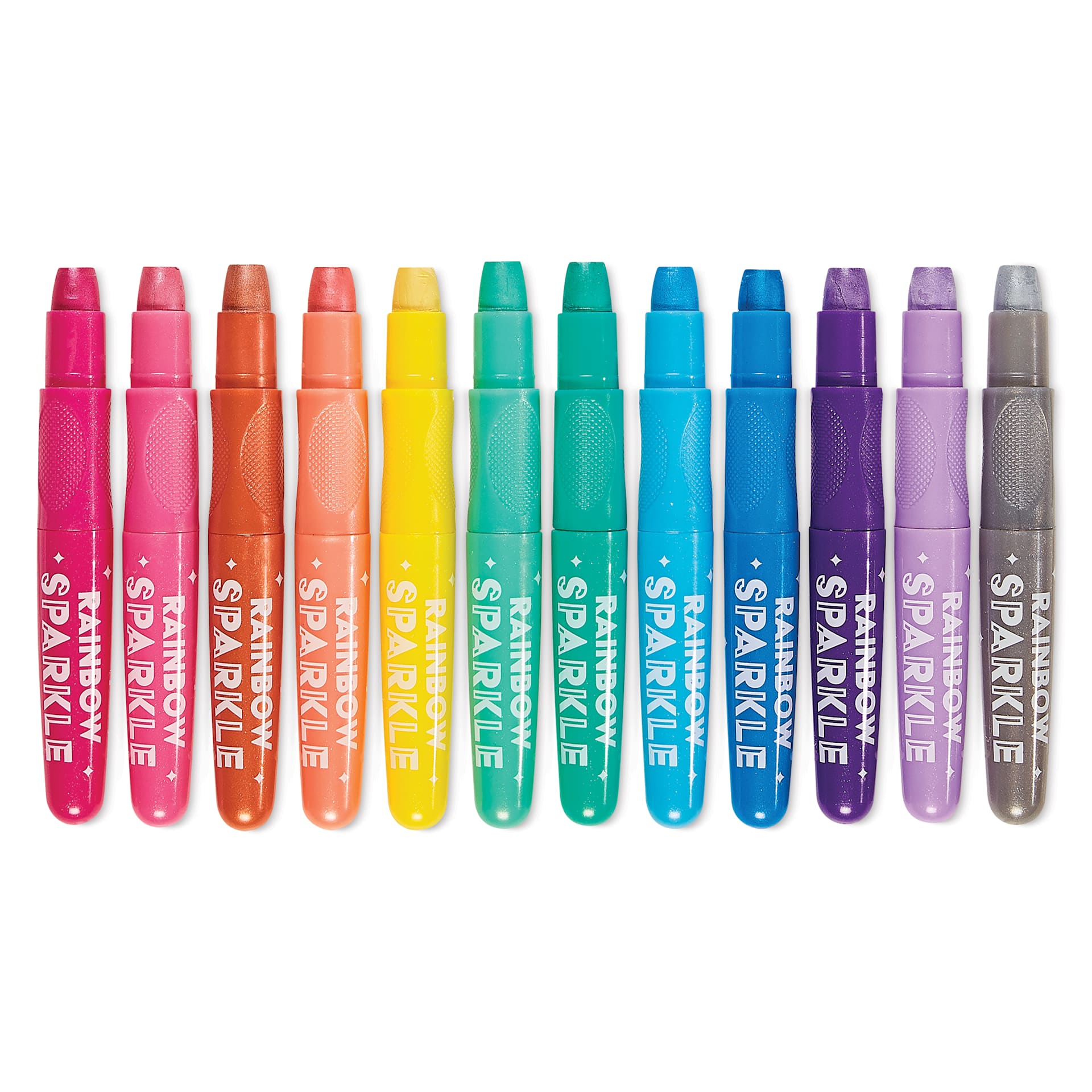 Ooly Rainbow Sparkle Metallic Watercolor Gel Crayon Set, out of package