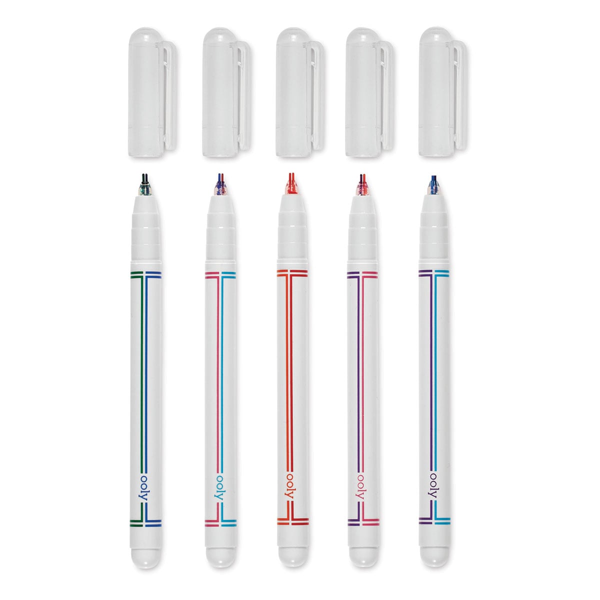 Ooly Seeing Double Fine Double Tip Markers (markers with caps off)