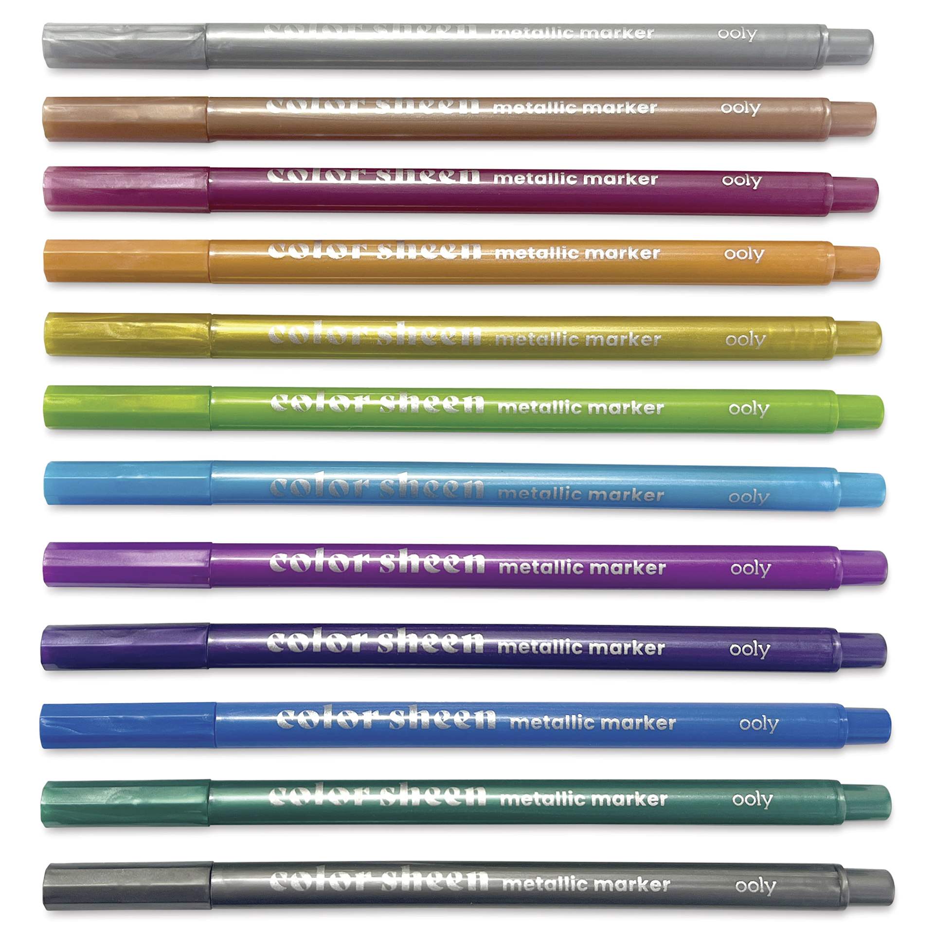 Ooly Color Sheen Metallic Markers - Set of 12, out of package