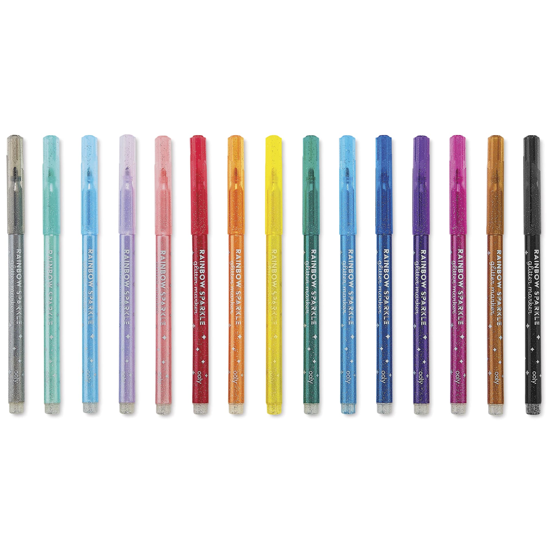Ooly Rainbow Sparkle Glitter Marker Set - Assorted, Set of 15