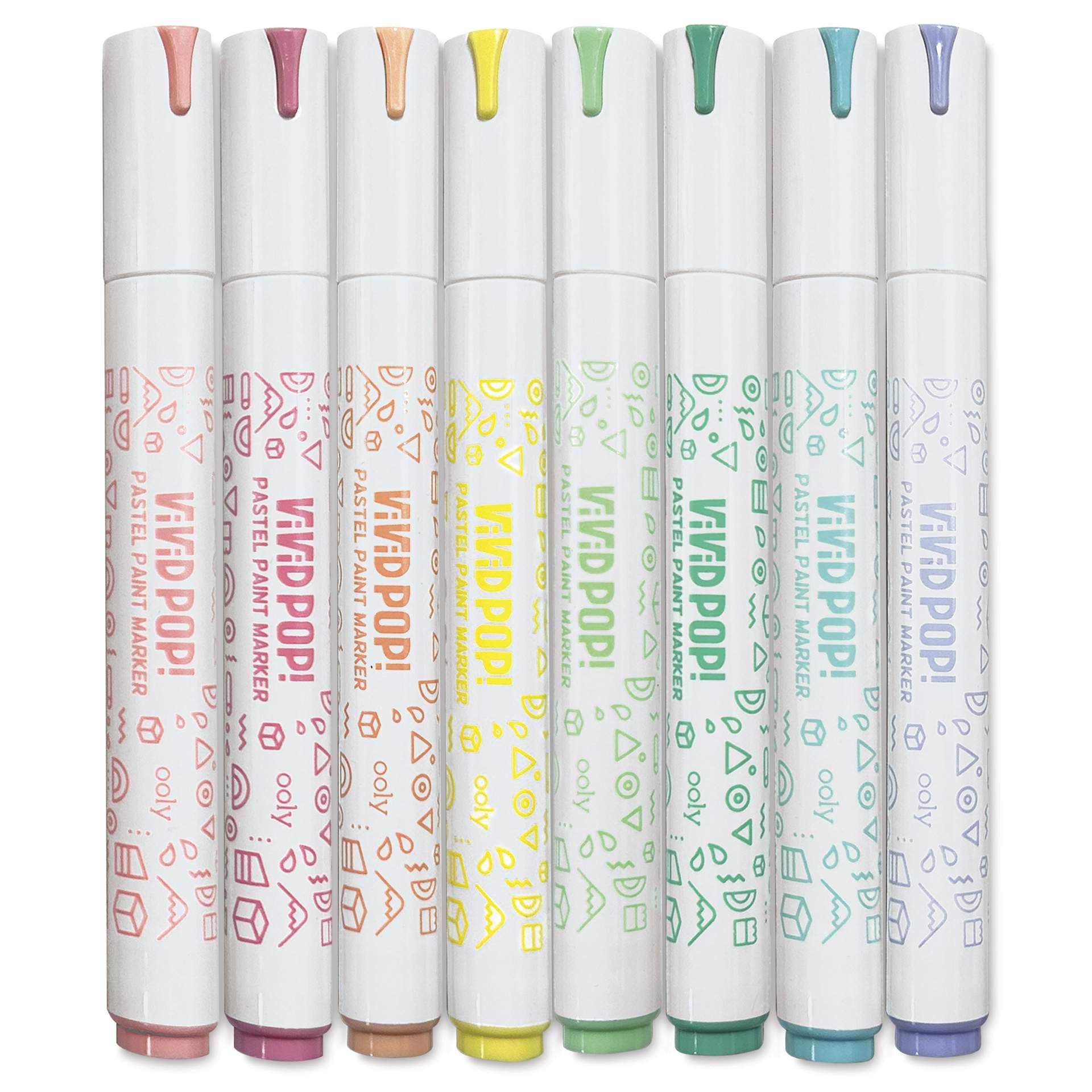 Ooly Vivid Pop! Water-Based Paint Marker Set - Pastel, Set of 8