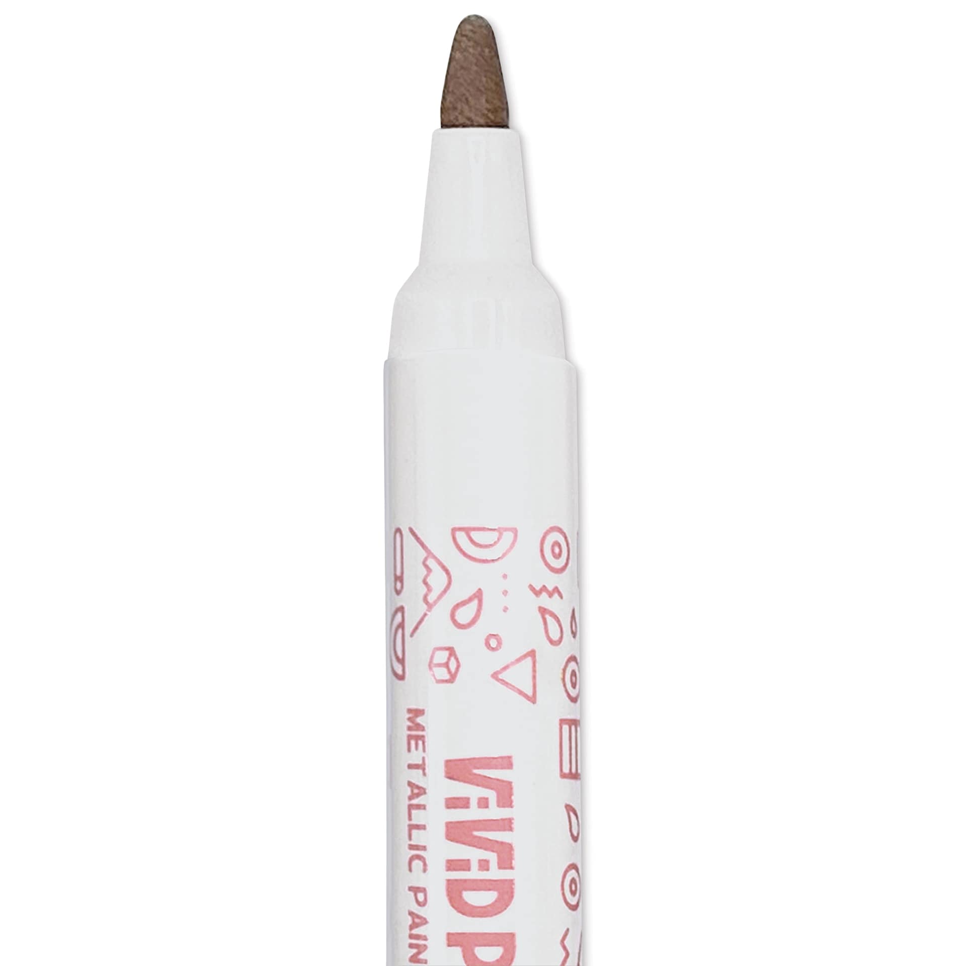 Ooly Vivid Pop! Water-Based Paint Marker Set - Metallic, Set of 8, close-up of marker tip