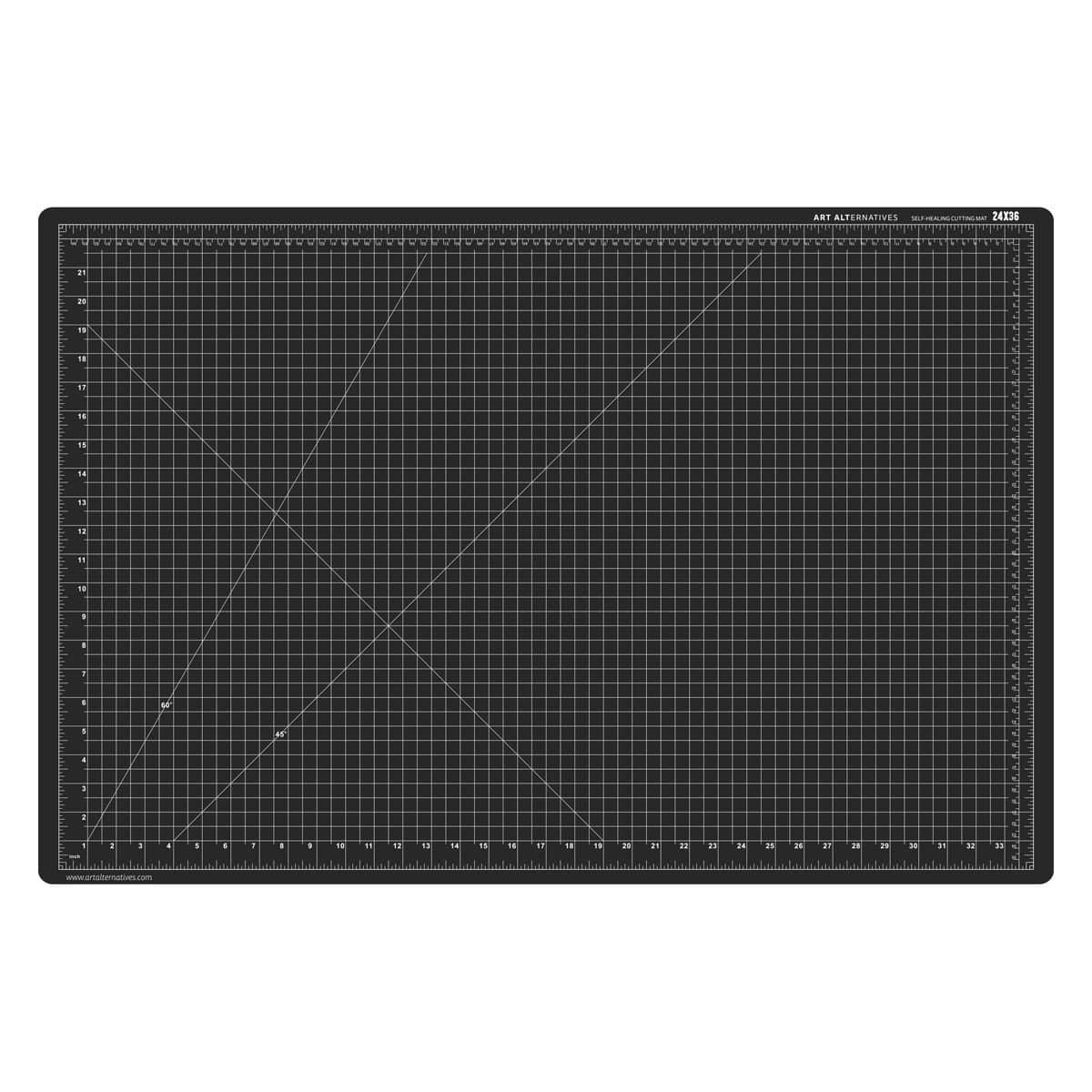 Art Alternatives Self-Healing Cutting Mat - Green and Black, 24" x 36"