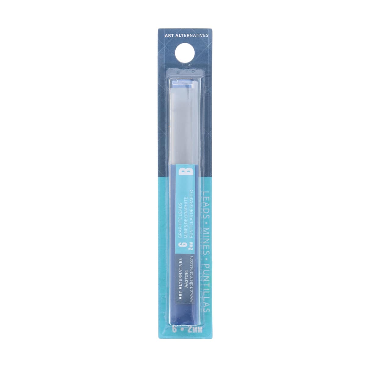 Art Alternatives Graphite Lead Refill - Pkg of 6, B, 2 mm