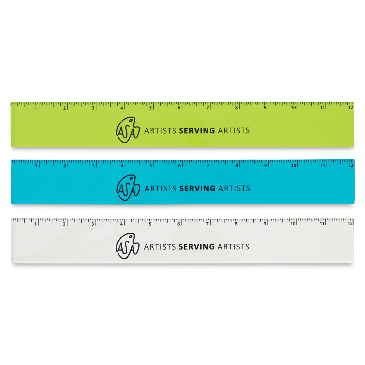 Blick Artists Serving Artists Ruler - Shown in a variety of colors