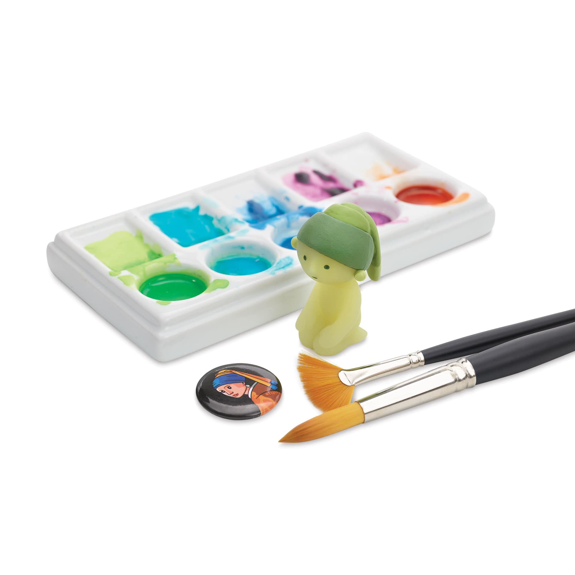 Smiski Museum Series Blind Box, Seiza figure with painting supplies