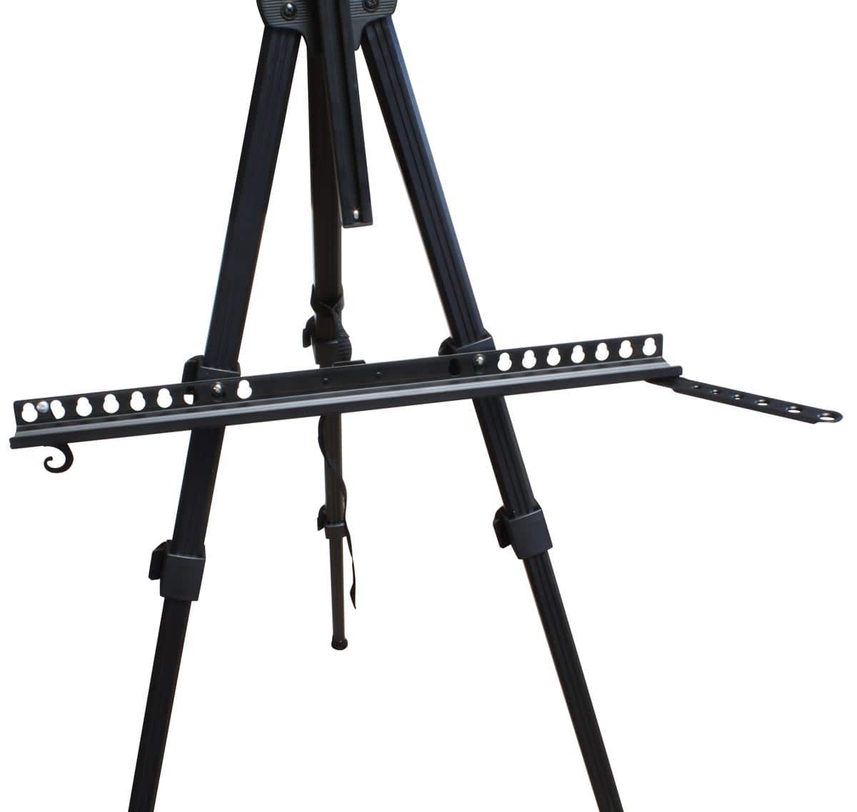 Art Alternatives Sierra Aluminum Watercolor Easel, close up of bottom canvas holder