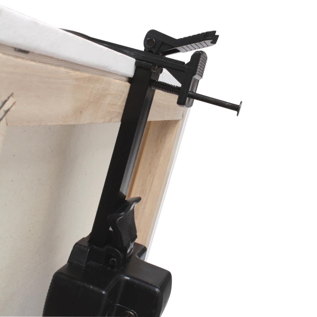 Art Alternatives Sierra Aluminum Tripod Easel, holding canvas