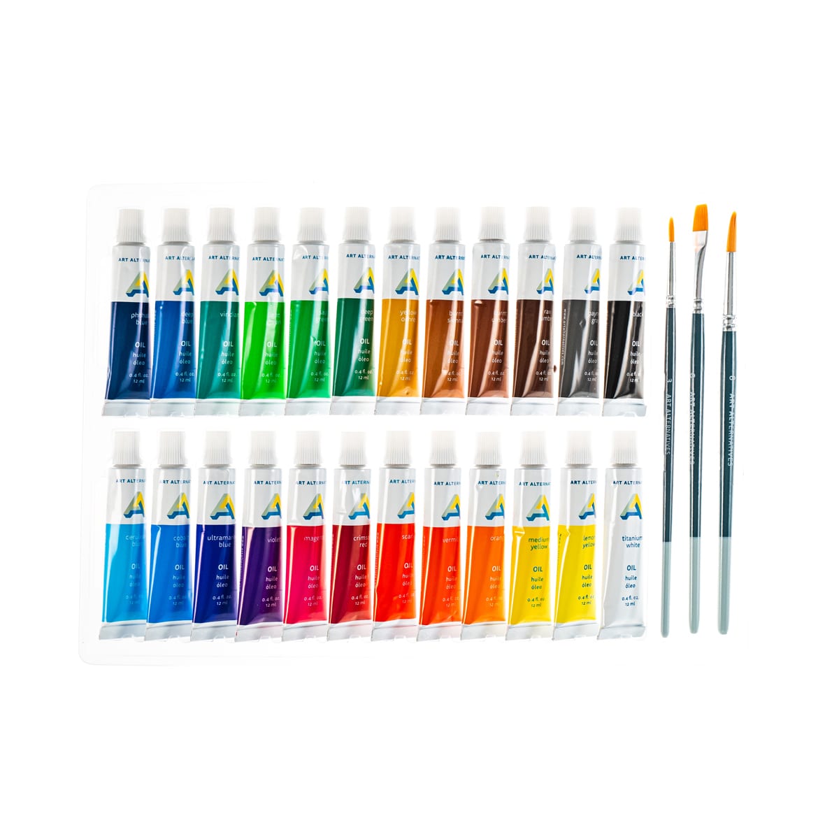 Economy Oil Paint Sets 24-Color Set - 12ml Tubes