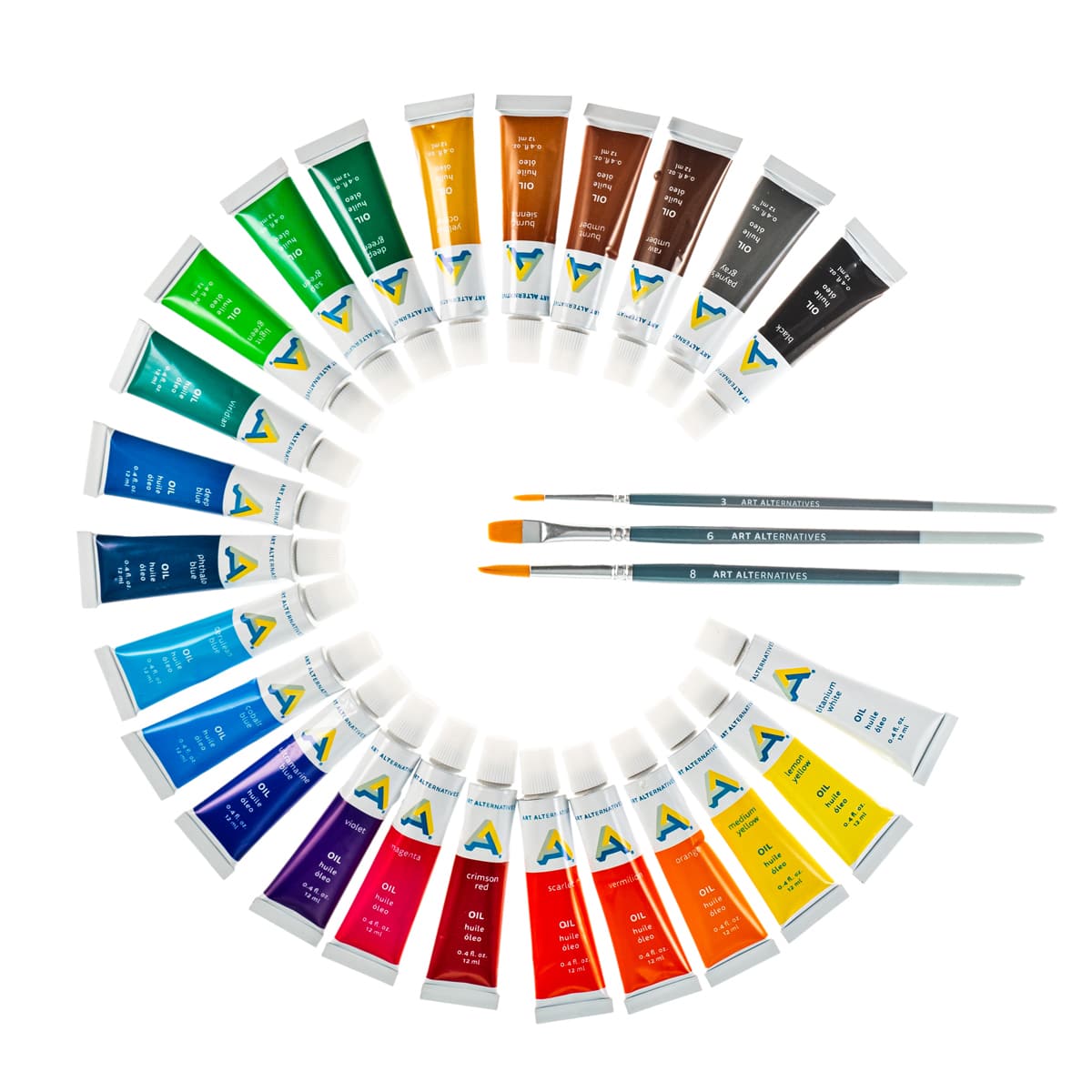 Economy Oil Paint Sets 24-Color Set - 12ml Tubes