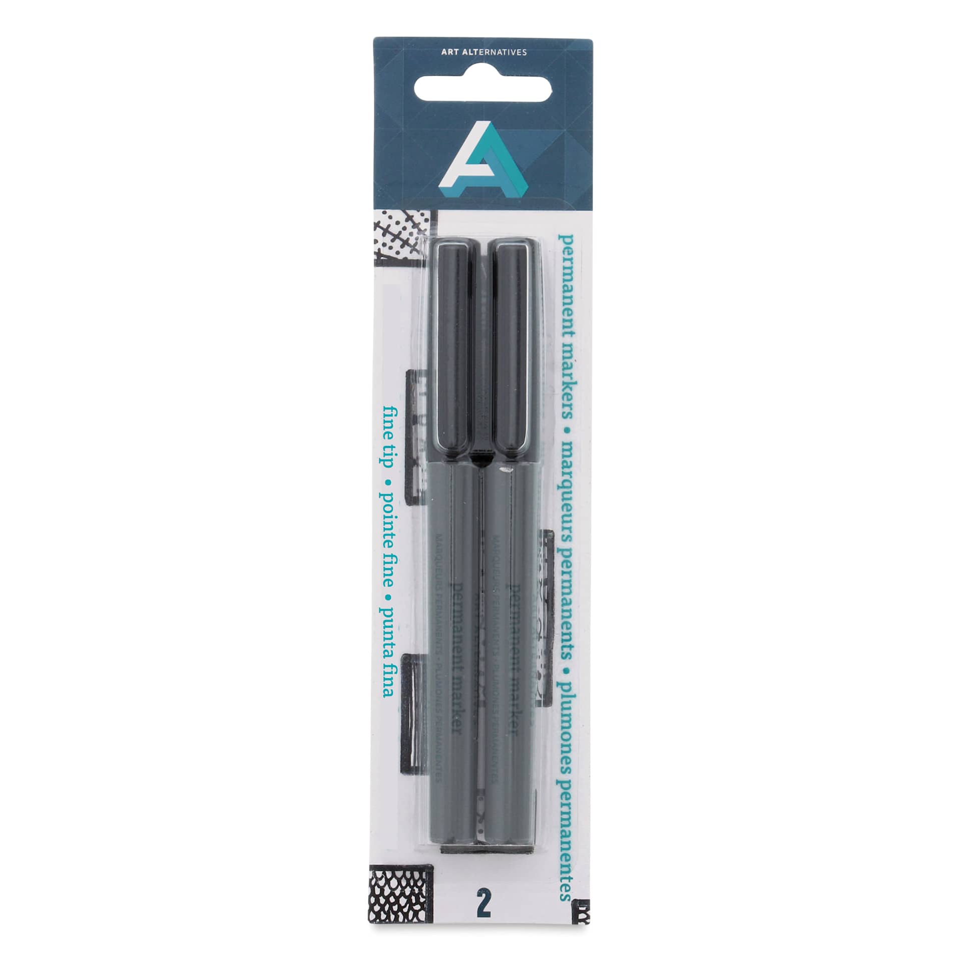Permanent Marker 2-Marker Set - Black