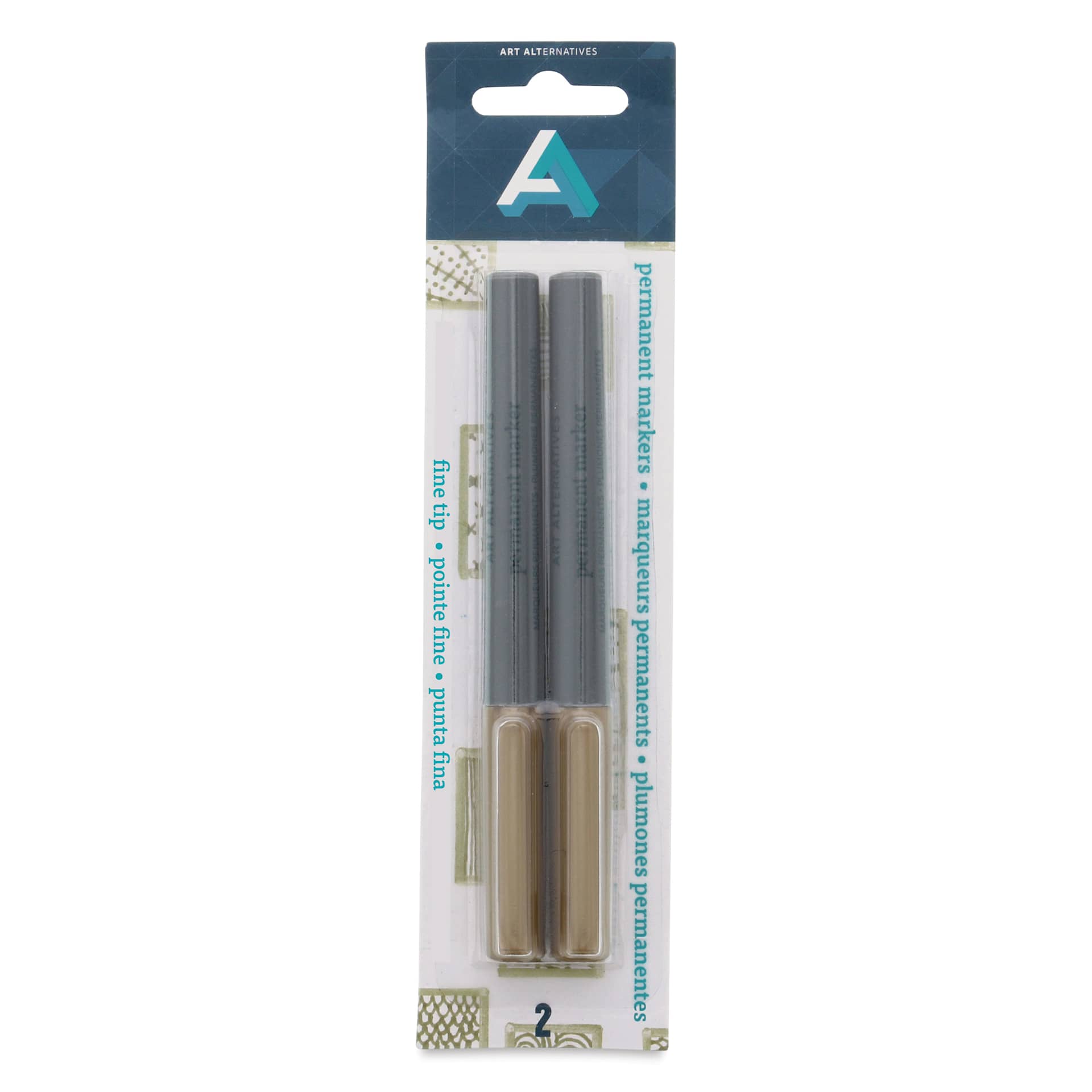 Permanent Marker 2-Marker Set - Gold