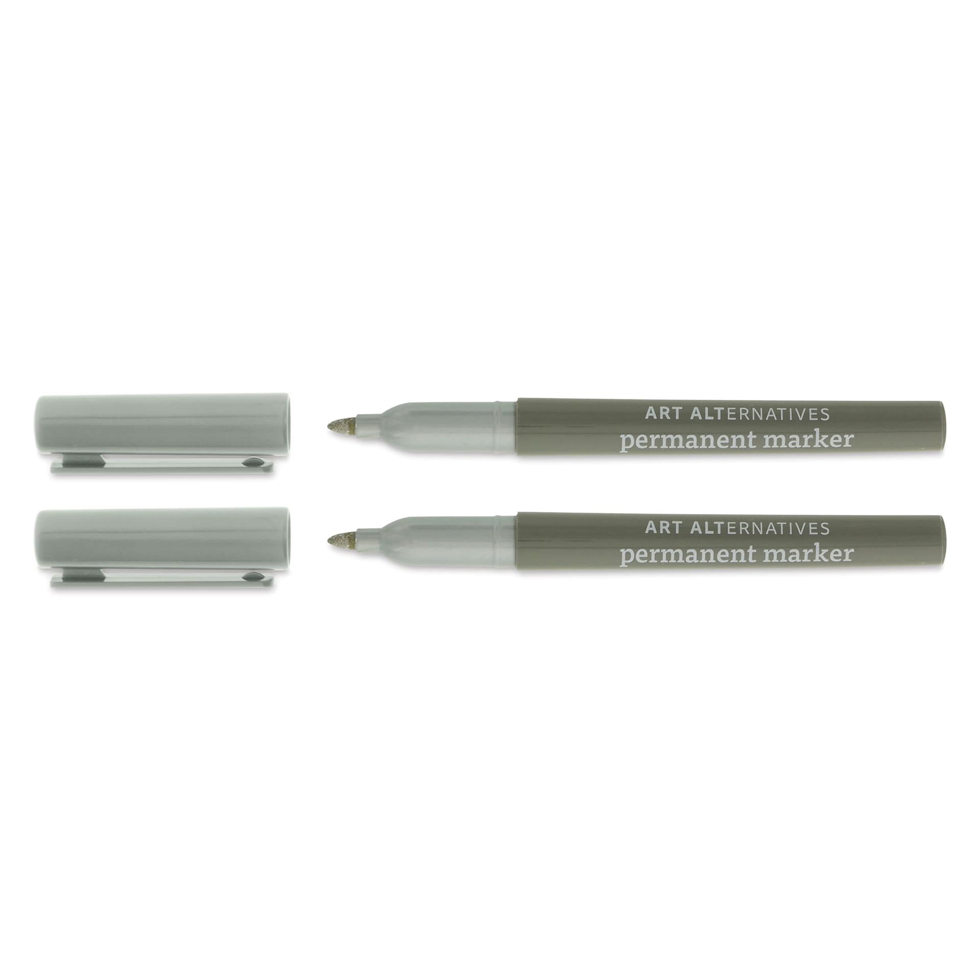Permanent Marker 2-Marker Set - Silver