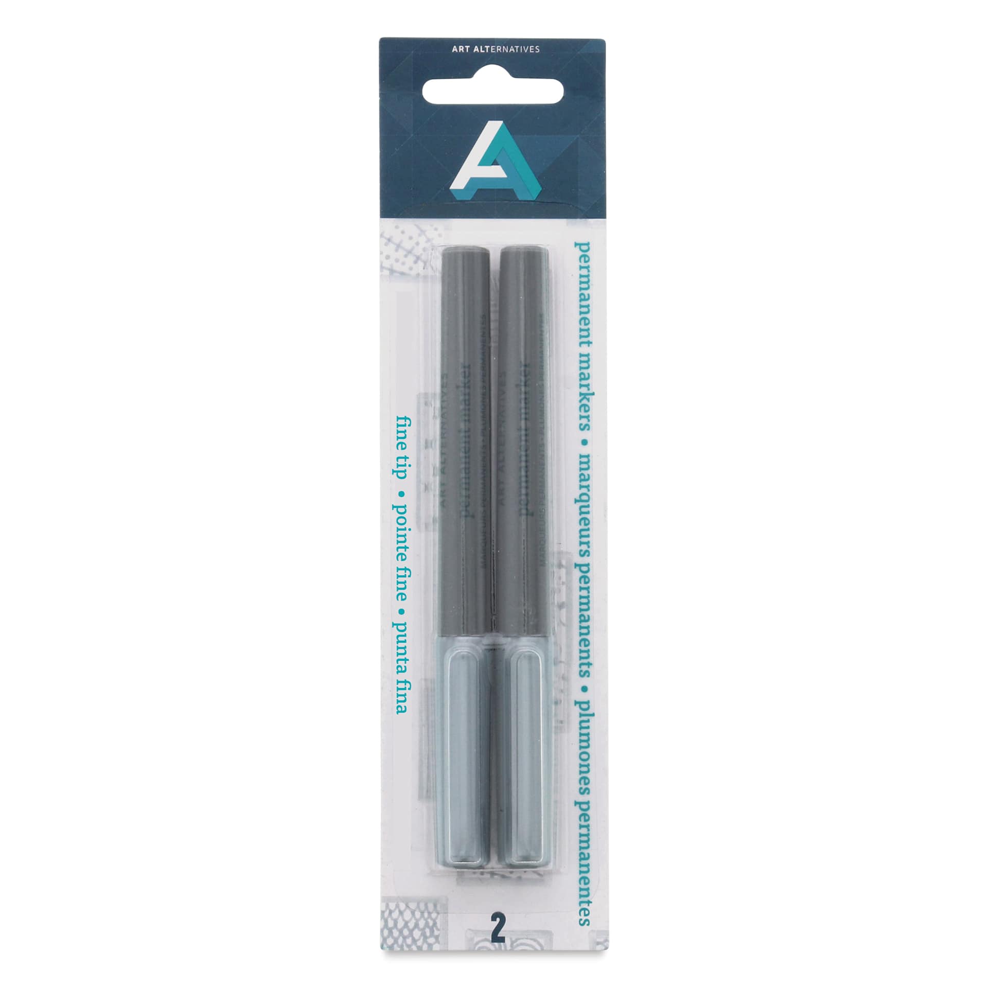 Permanent Marker 2-Marker Set - Silver