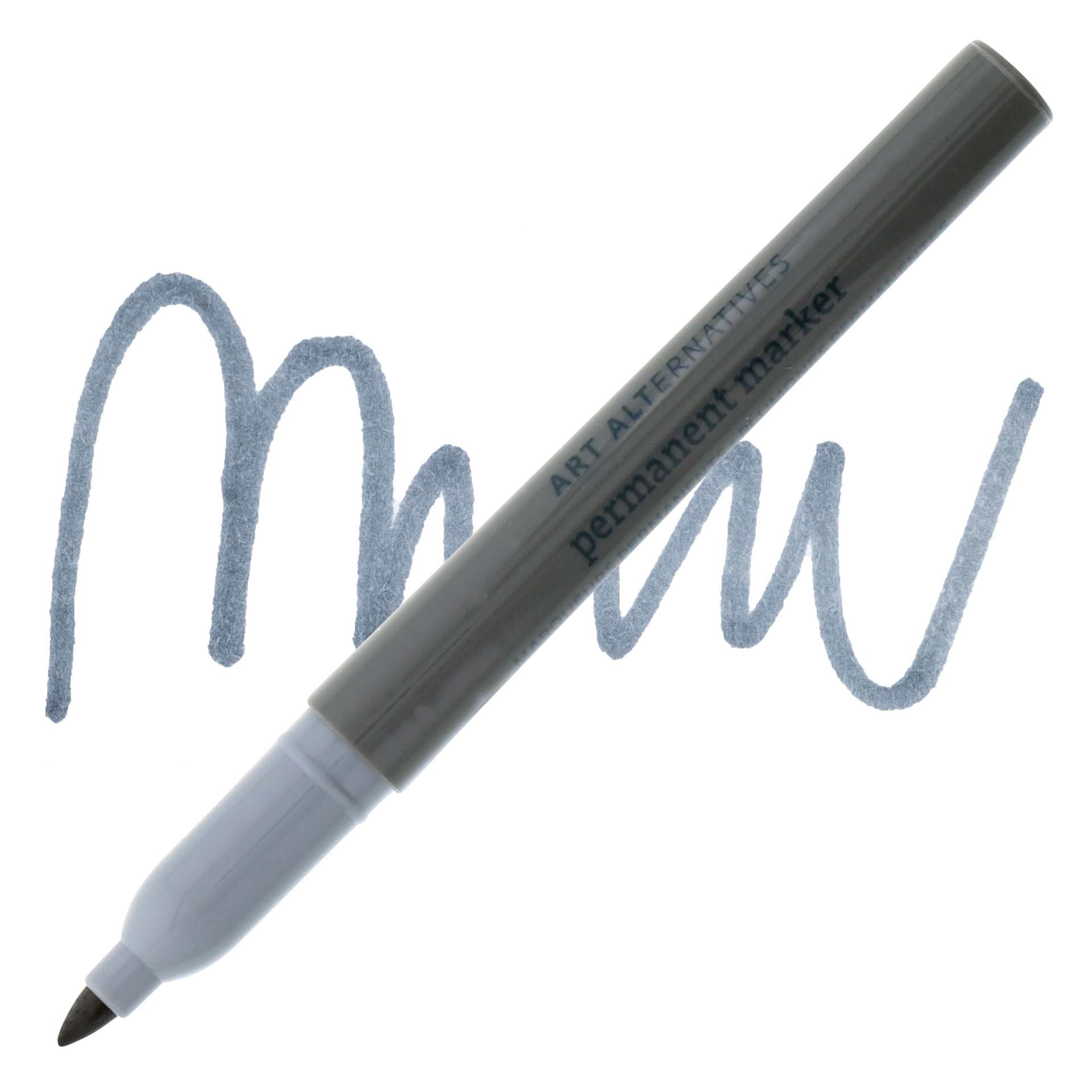 Art Alternatives Permanent Fine Marker - Gray Marker and Swatch