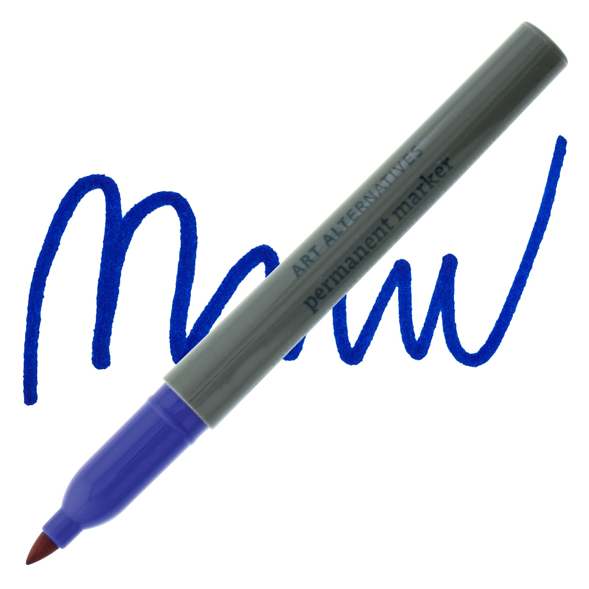 Art Alternatives Permanent Fine Marker - Blue Marker and Swatch