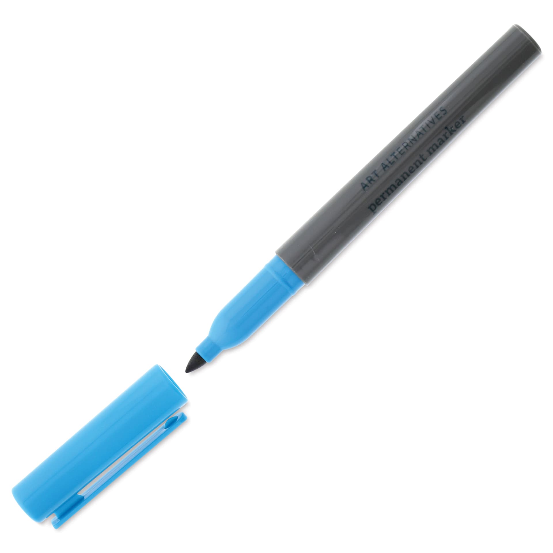 Art Alternatives Permanent Marker - Turquoise, Fine, Square Top