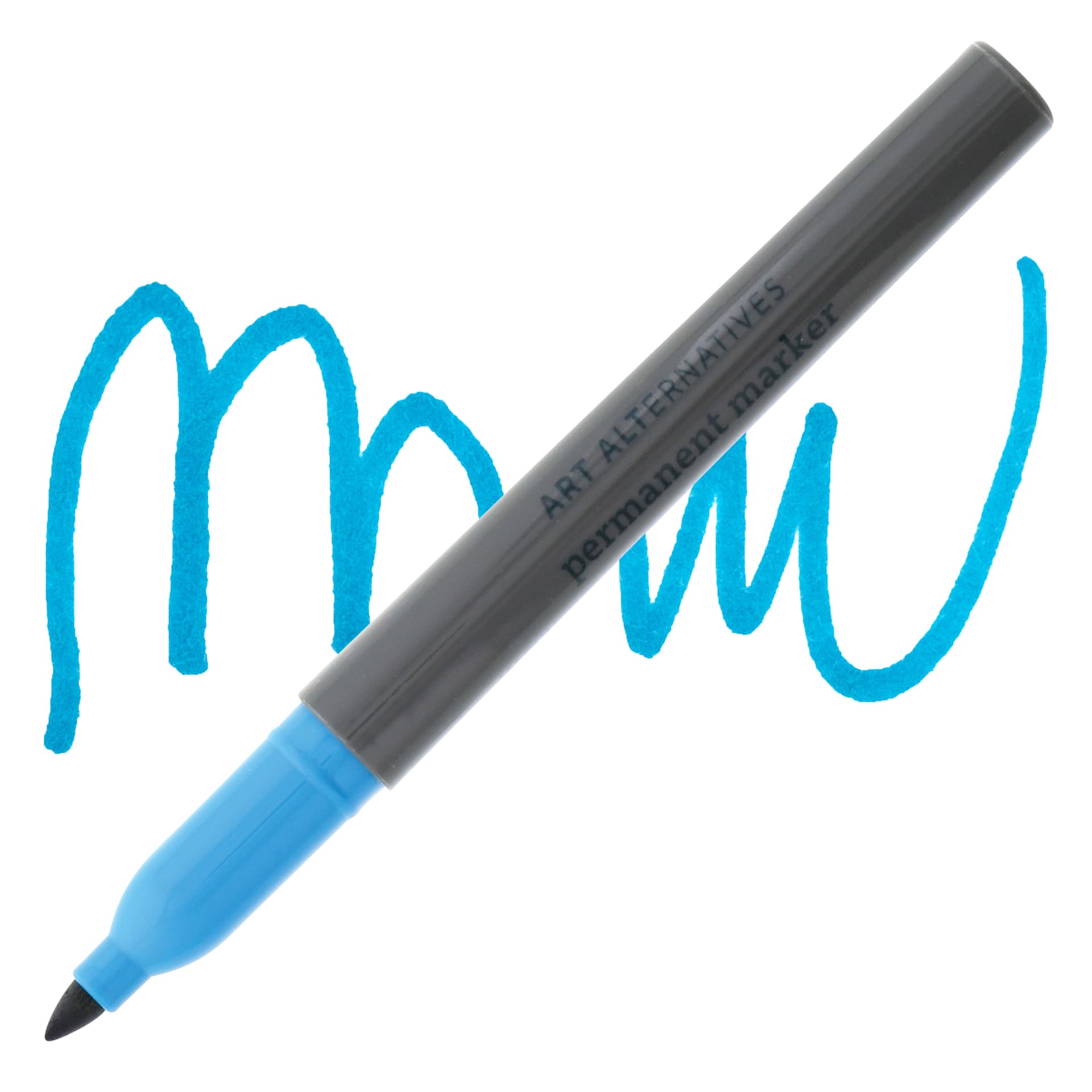 Art Alternatives Permanent Fine Marker - Turquoise Marker and Swatch
