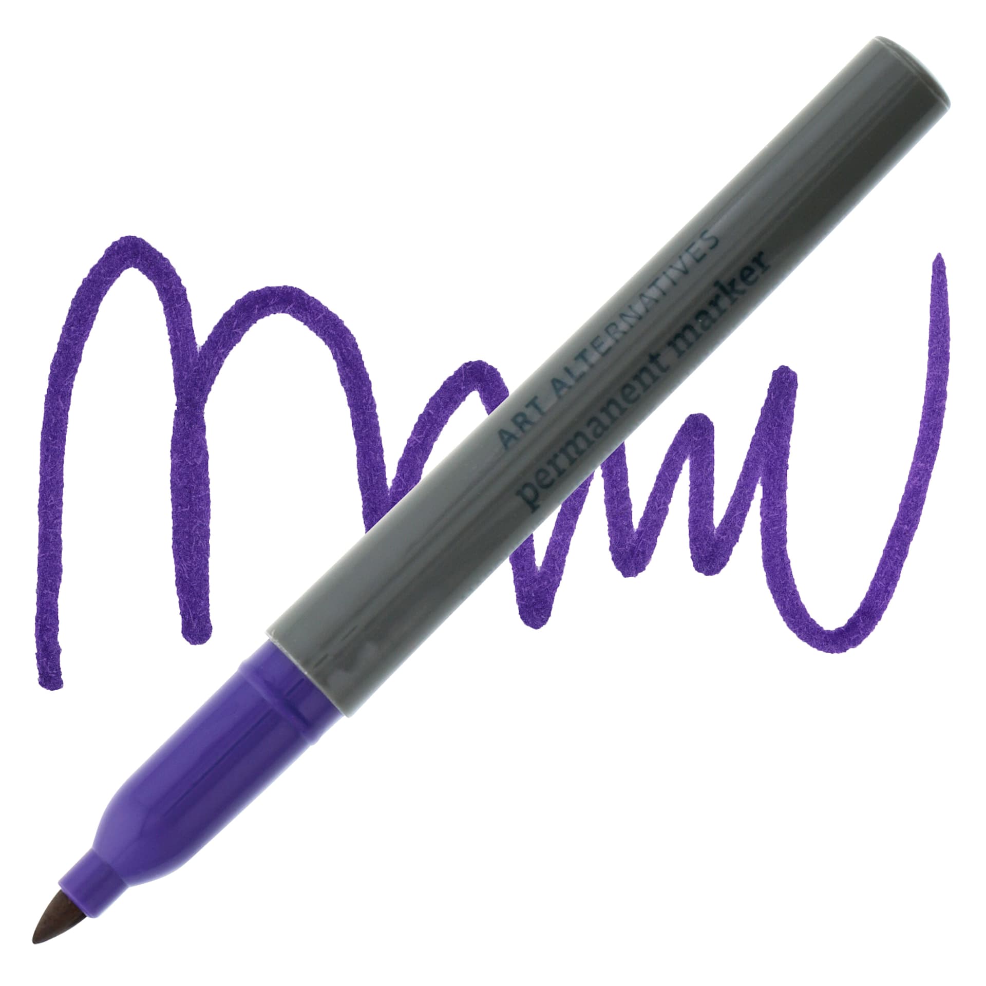 Art Alternatives Permanent Fine Marker - Purple Marker and Swatch