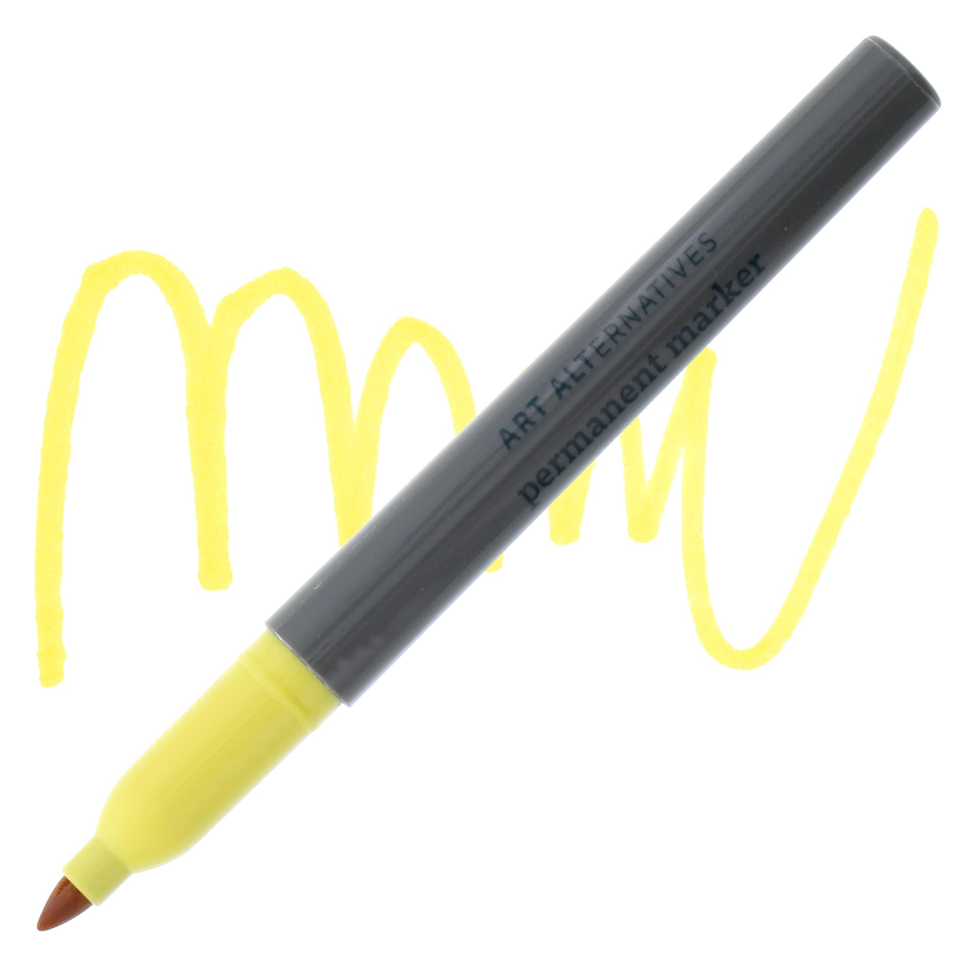 Art Alternatives Permanent Fine Marker - Yellow Marker and Swatch
