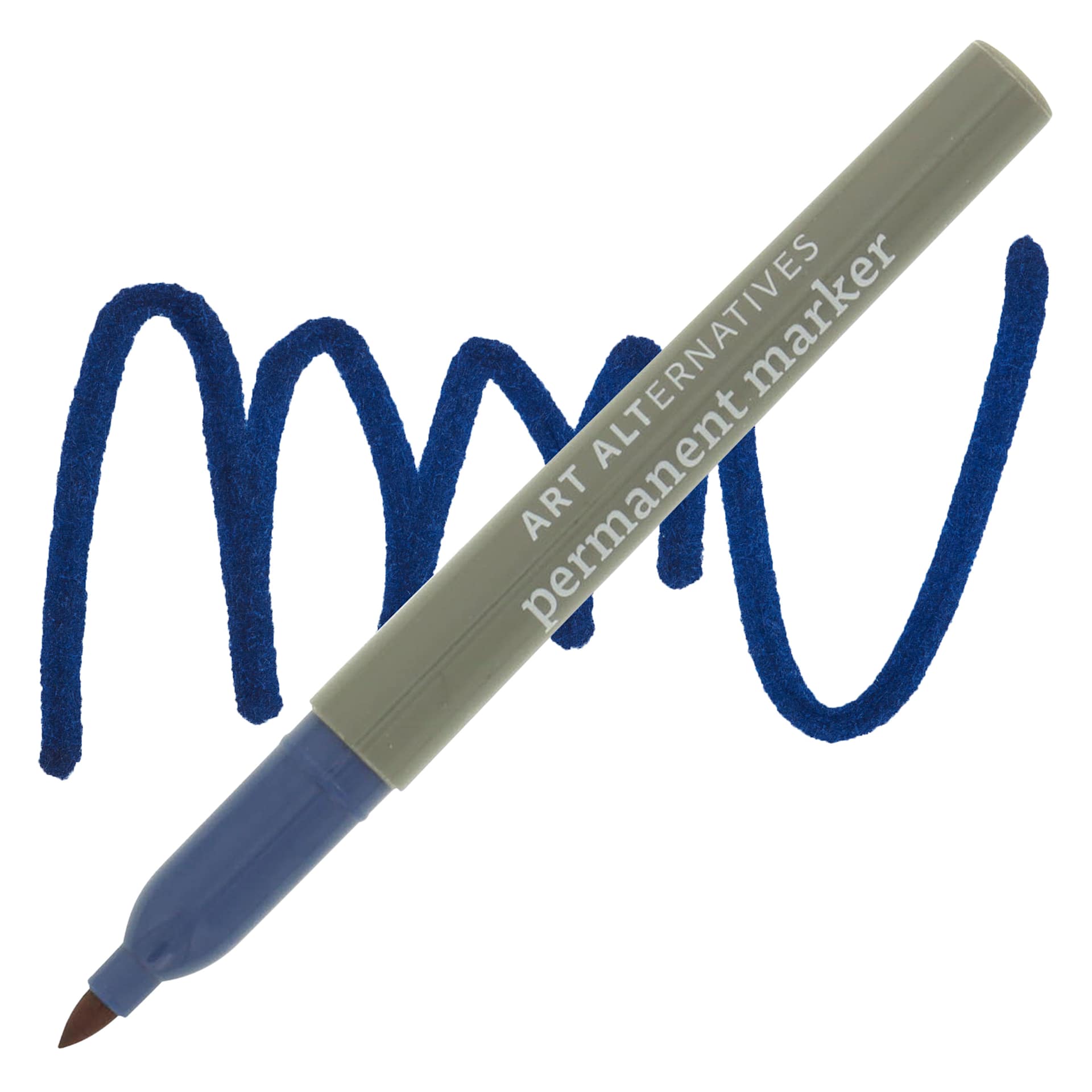Art Alternatives Permanent Marker - Navy Marker and Swatch