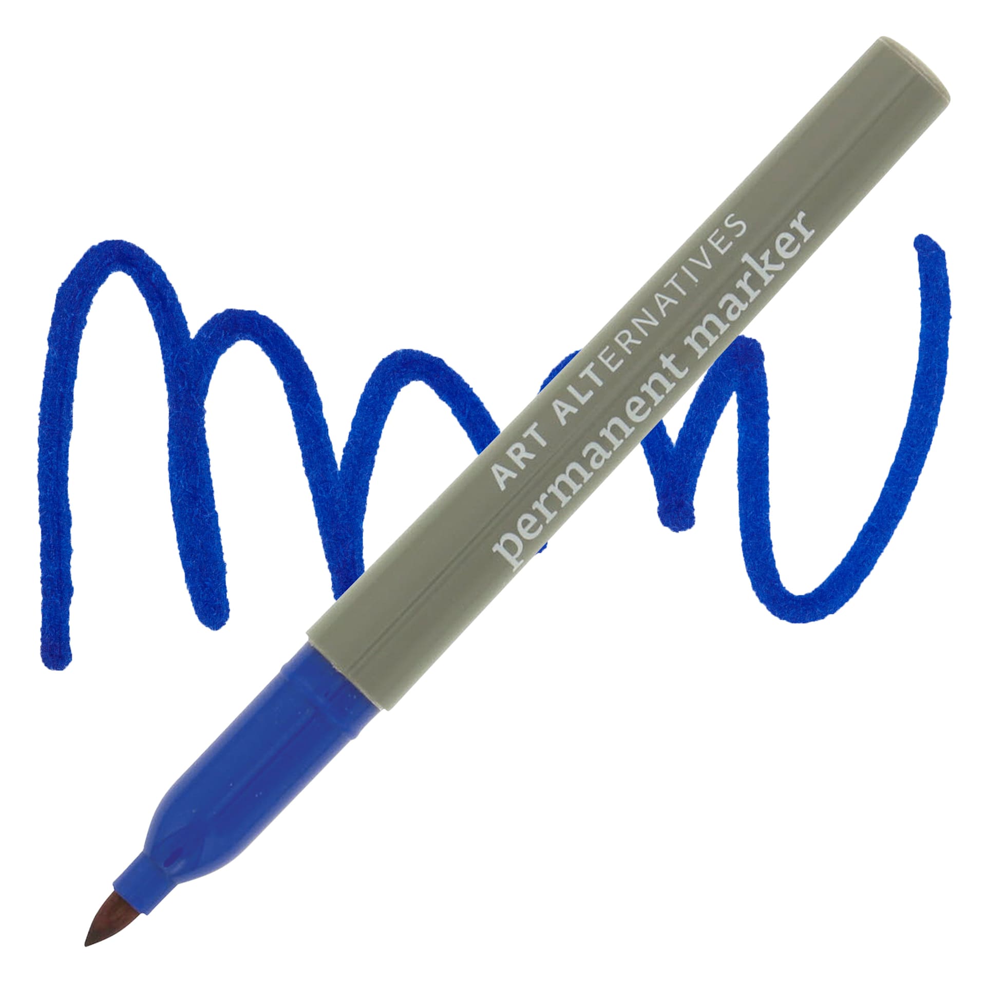 Art Alternatives Permanent Fine Marker - Blue Marker and Swatch