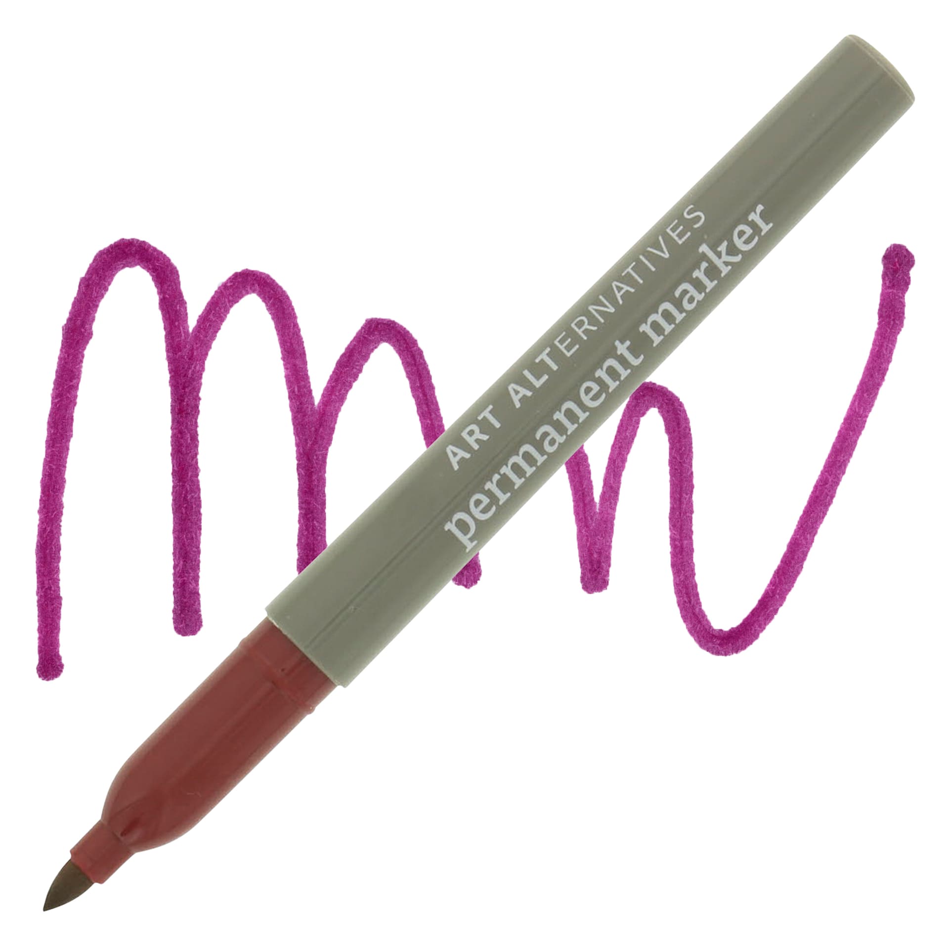 Art Alternatives Permanent Fine Marker - Berry Marker and Swatch