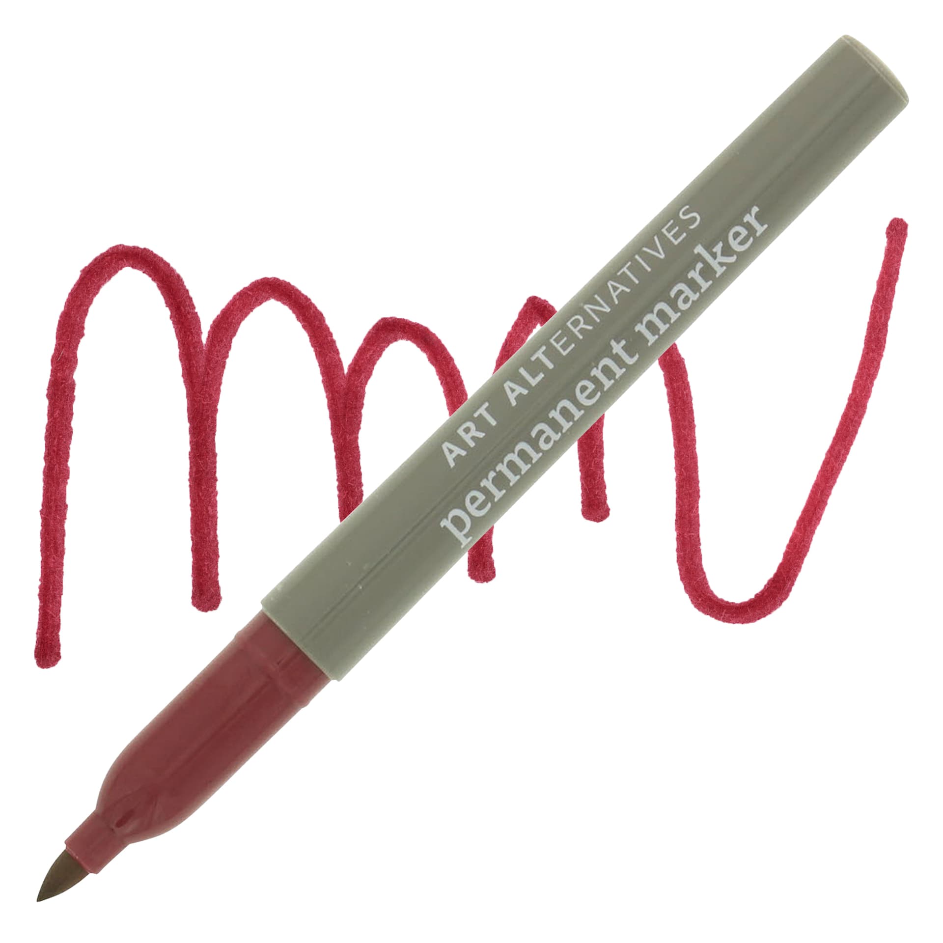 Art Alternatives Permanent Fine Marker - Brick Marker and Swatch