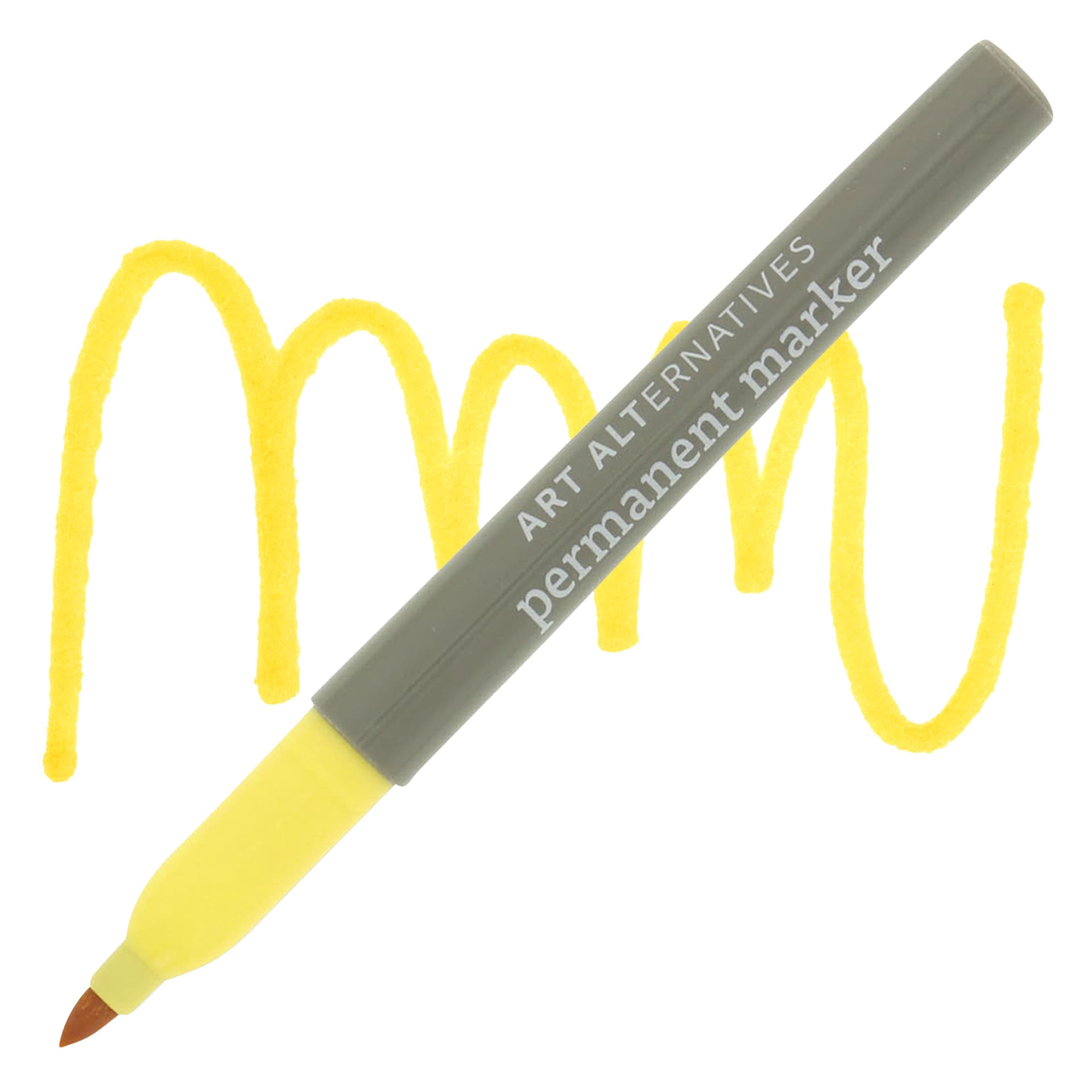 Art Alternatives Permanent Marker - Yellow Marker and Swatch