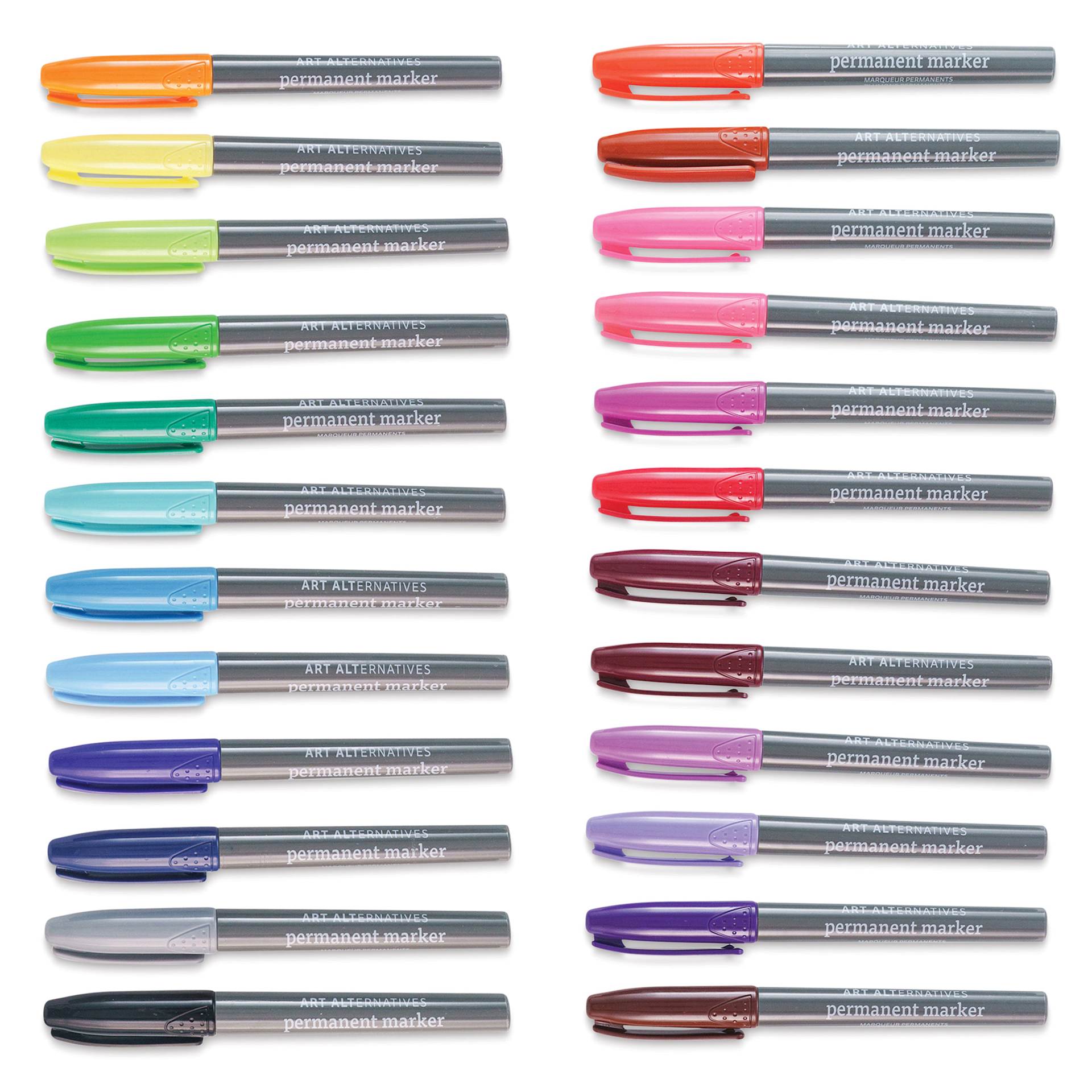 Permanent Marker Set 24-Color Fine Tip Set