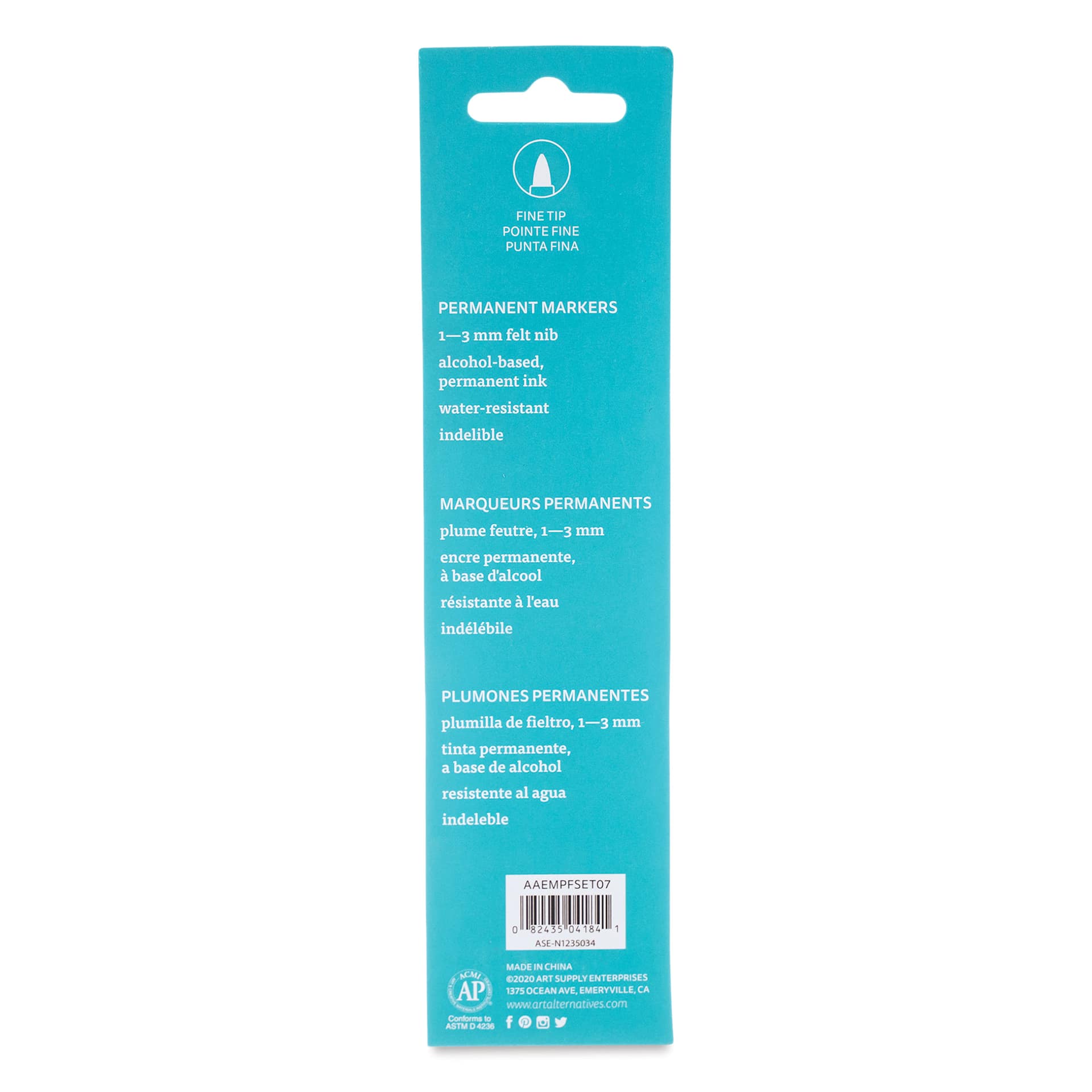 Permanent Marker Set Black - Fine Tip, 2/Pkg.