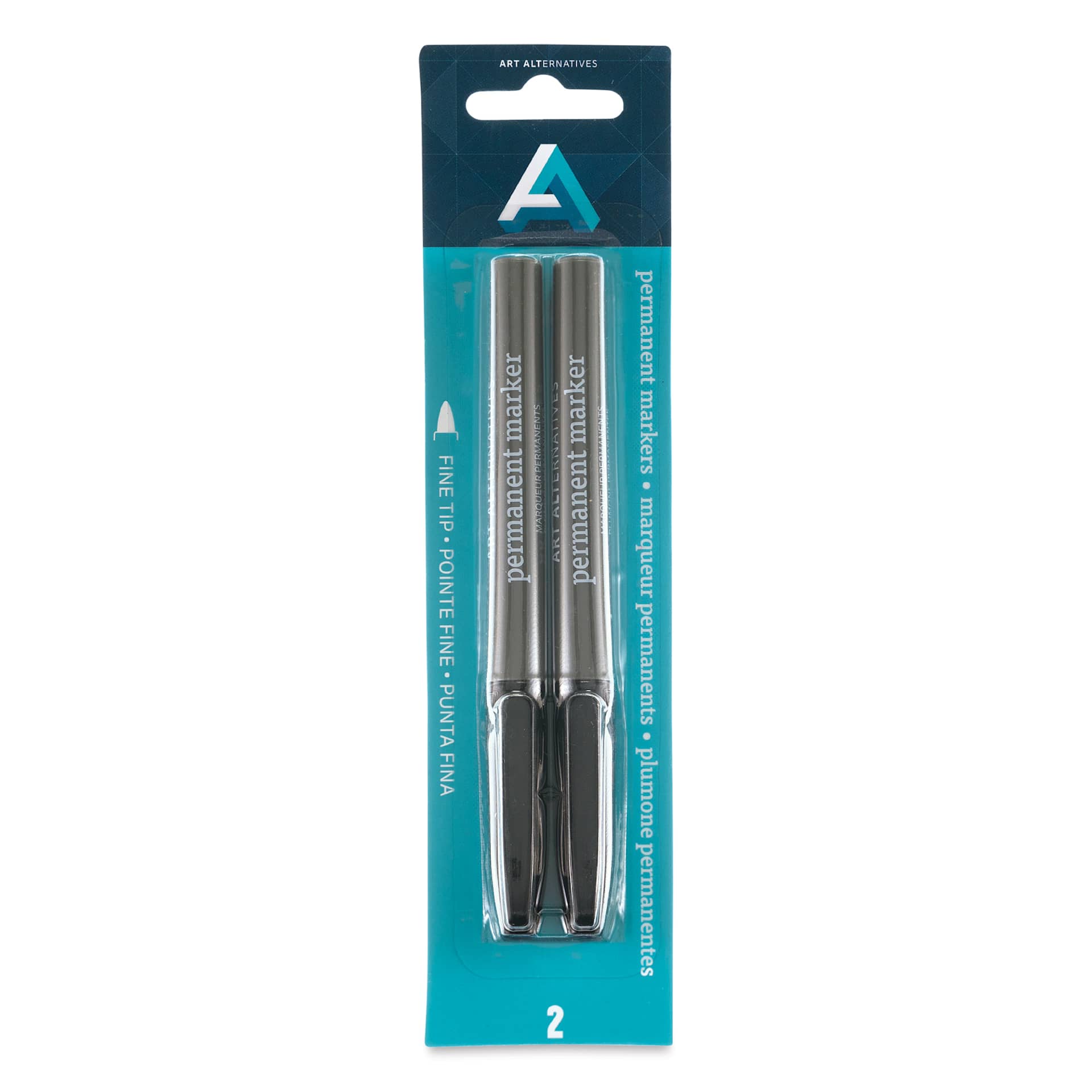 Permanent Marker Set Black - Fine Tip, 2/Pkg.