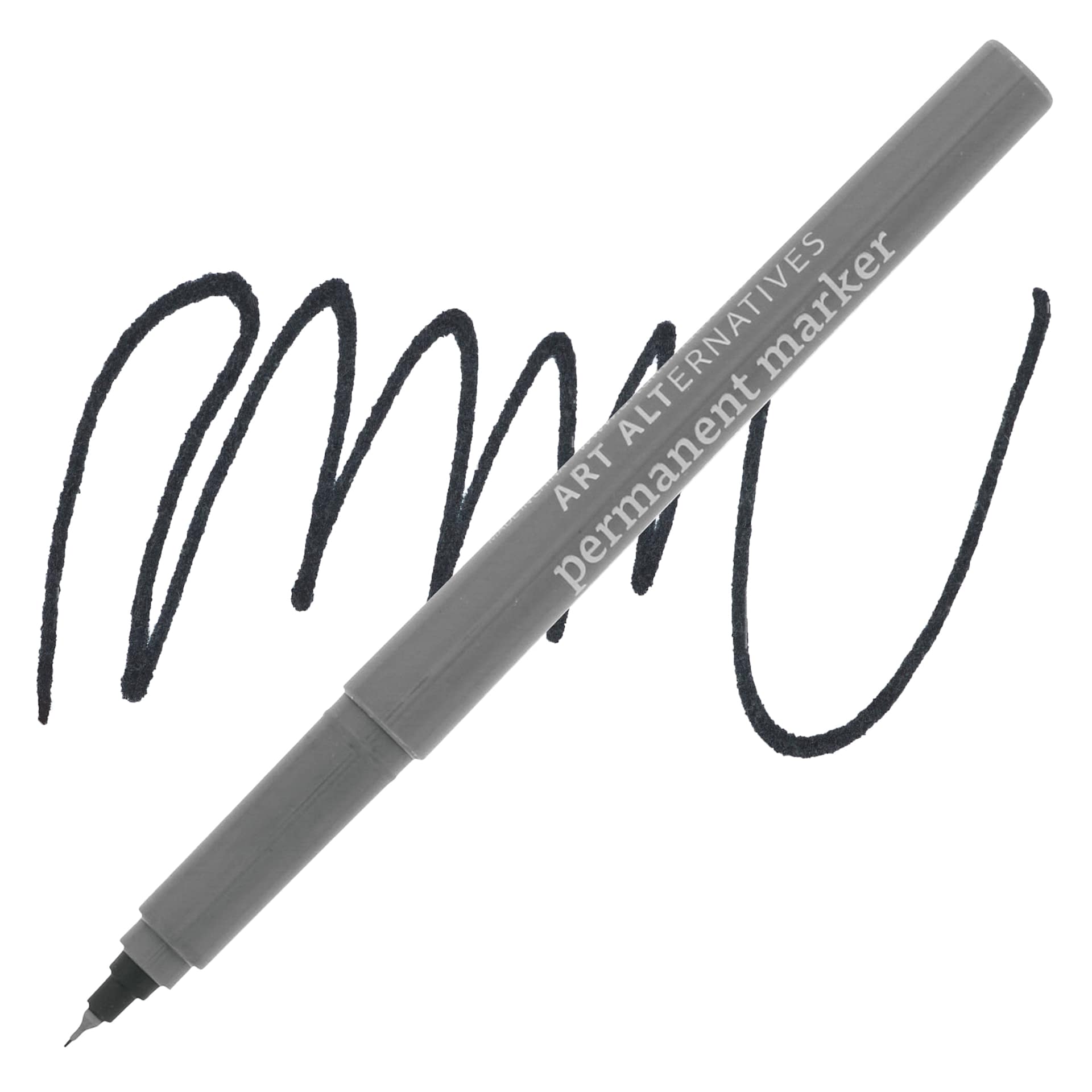 Art Alternatives Permanent Extra Fine Marker - Black Marker and Swatch