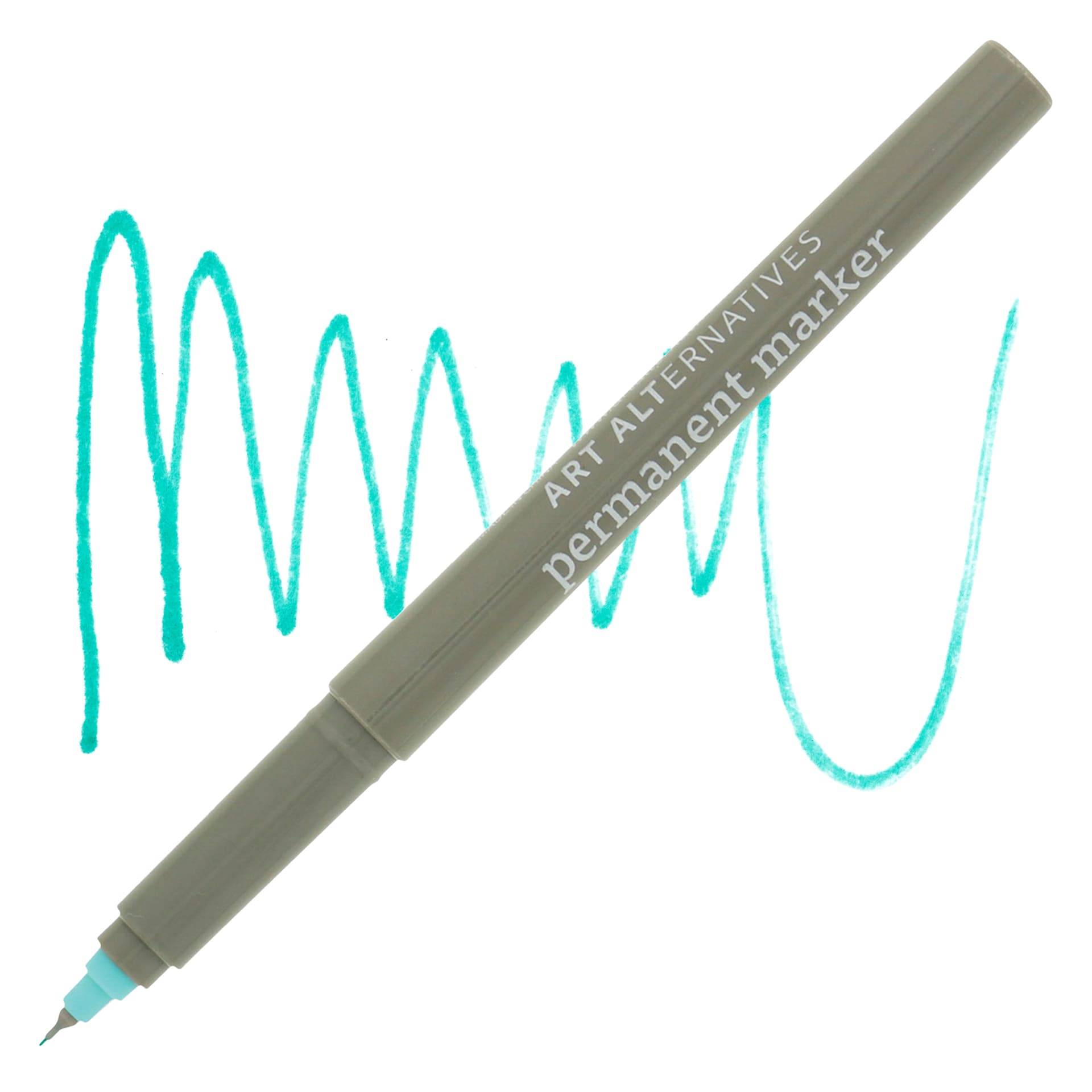 Art Alternatives Permanent Extra Fine Marker  - Aqua, Marker and Swatch
