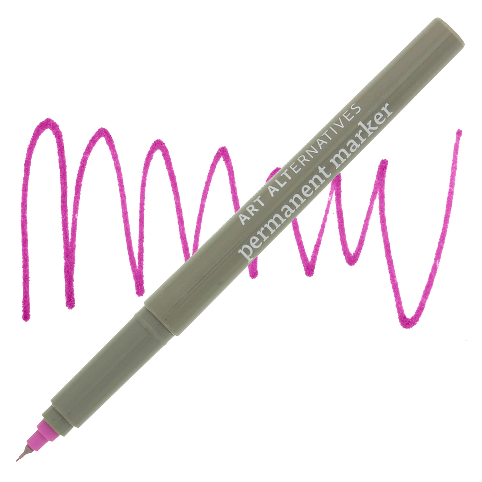 Art Alternatives Permanent Extra Fine Marker - Magenta Marker and Swatch