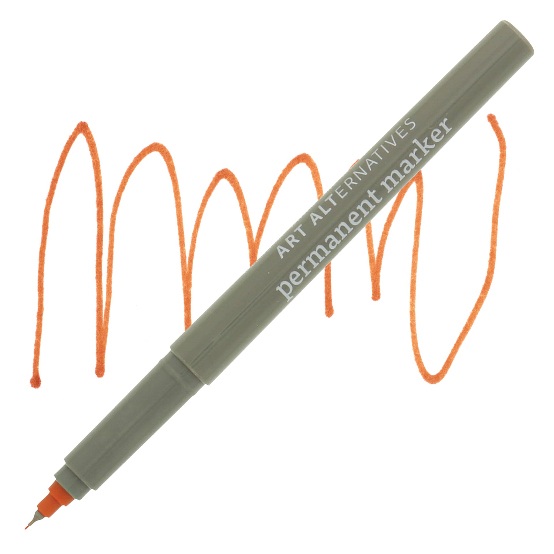 Art Alternatives Permanent Extra Fine Marker - Caramel Marker and Swatch