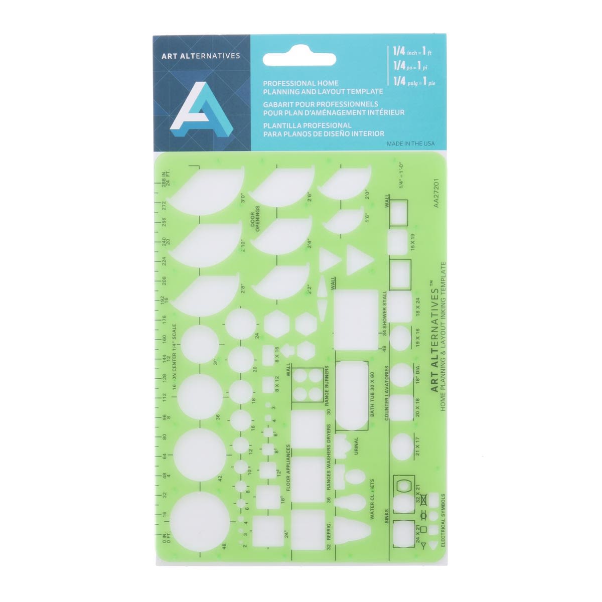 Art Alternatives Drafting Template - Home Layout front of packaging
