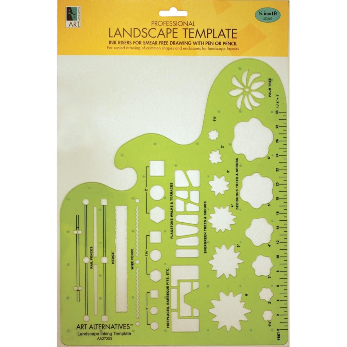 Art Alternatives Drafting Template - Landscaping front of packaging