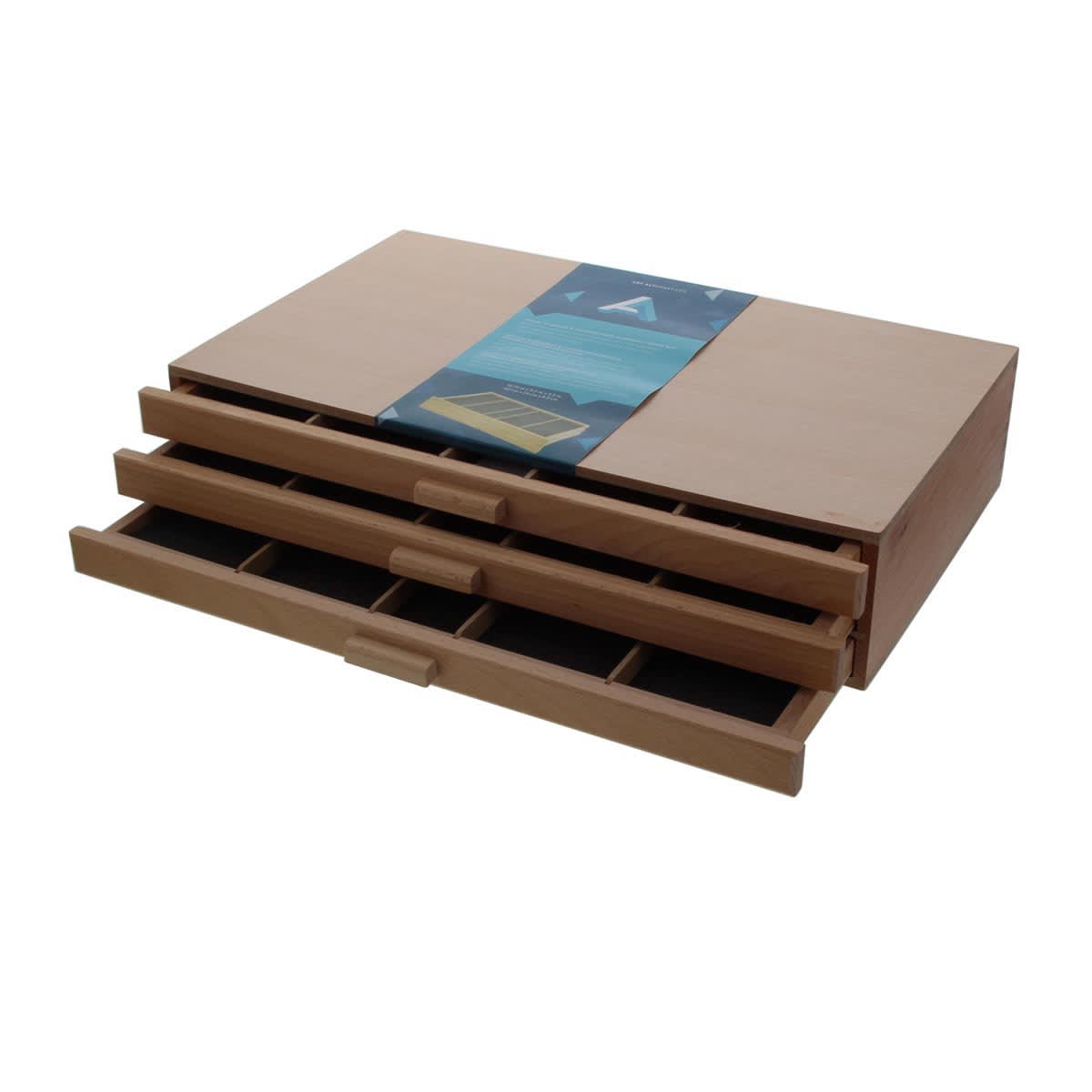 Art Alternatives Wooden Storage Boxes - 3 Drawers opened