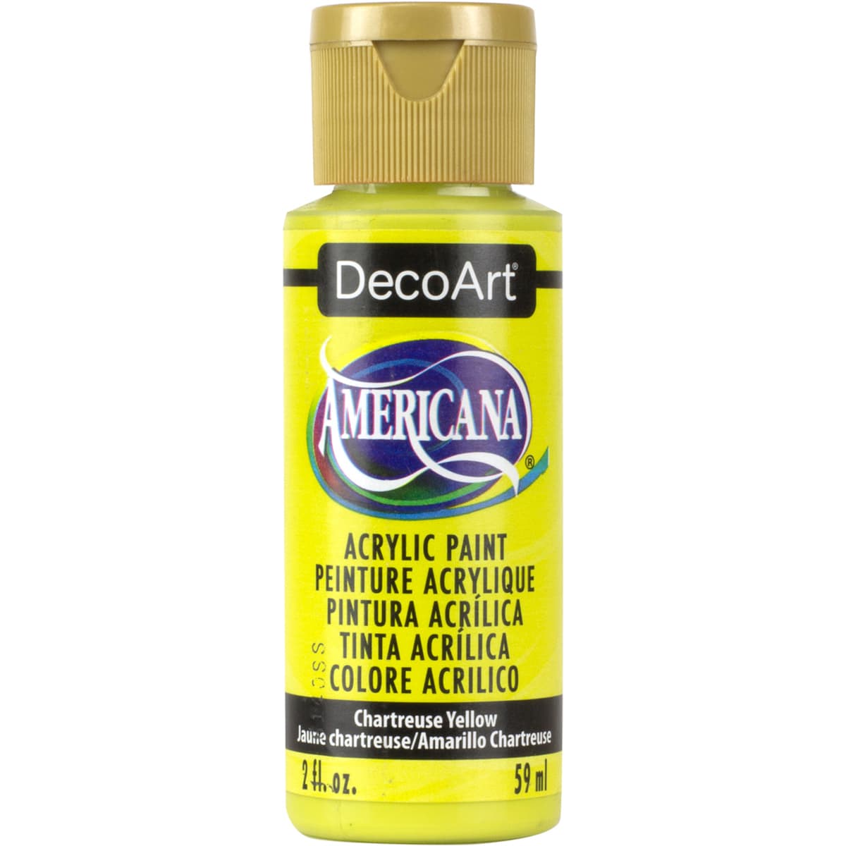 DecoArt Americana Acrylic Paint -  Chartreuse Yellow, 2 oz