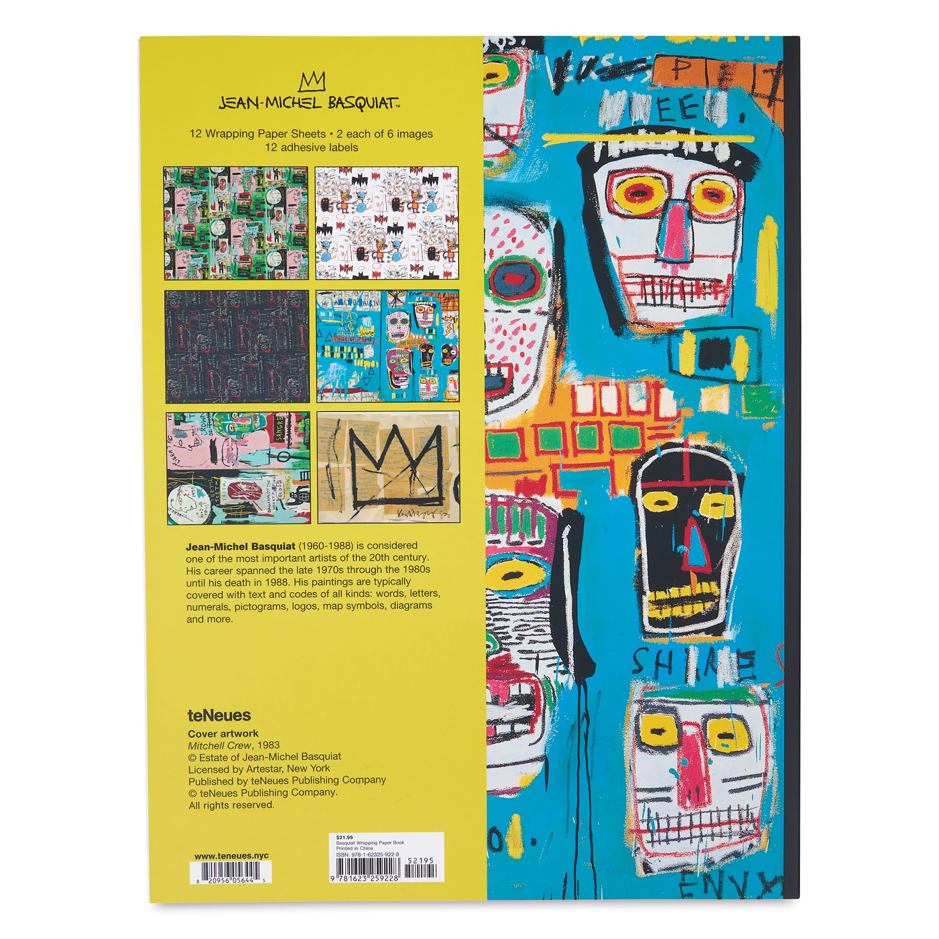Basquiat Wrapping Paper Book, back cover
