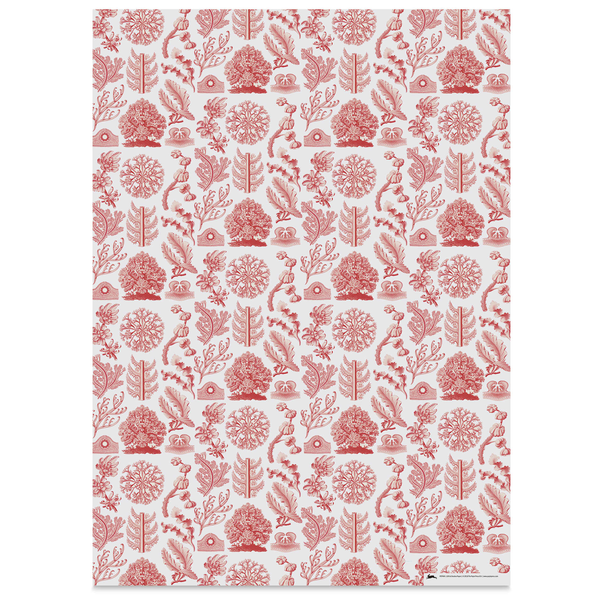 Pepin Press Creative Paper Book - Art Forms In Nature, pink and white sheet