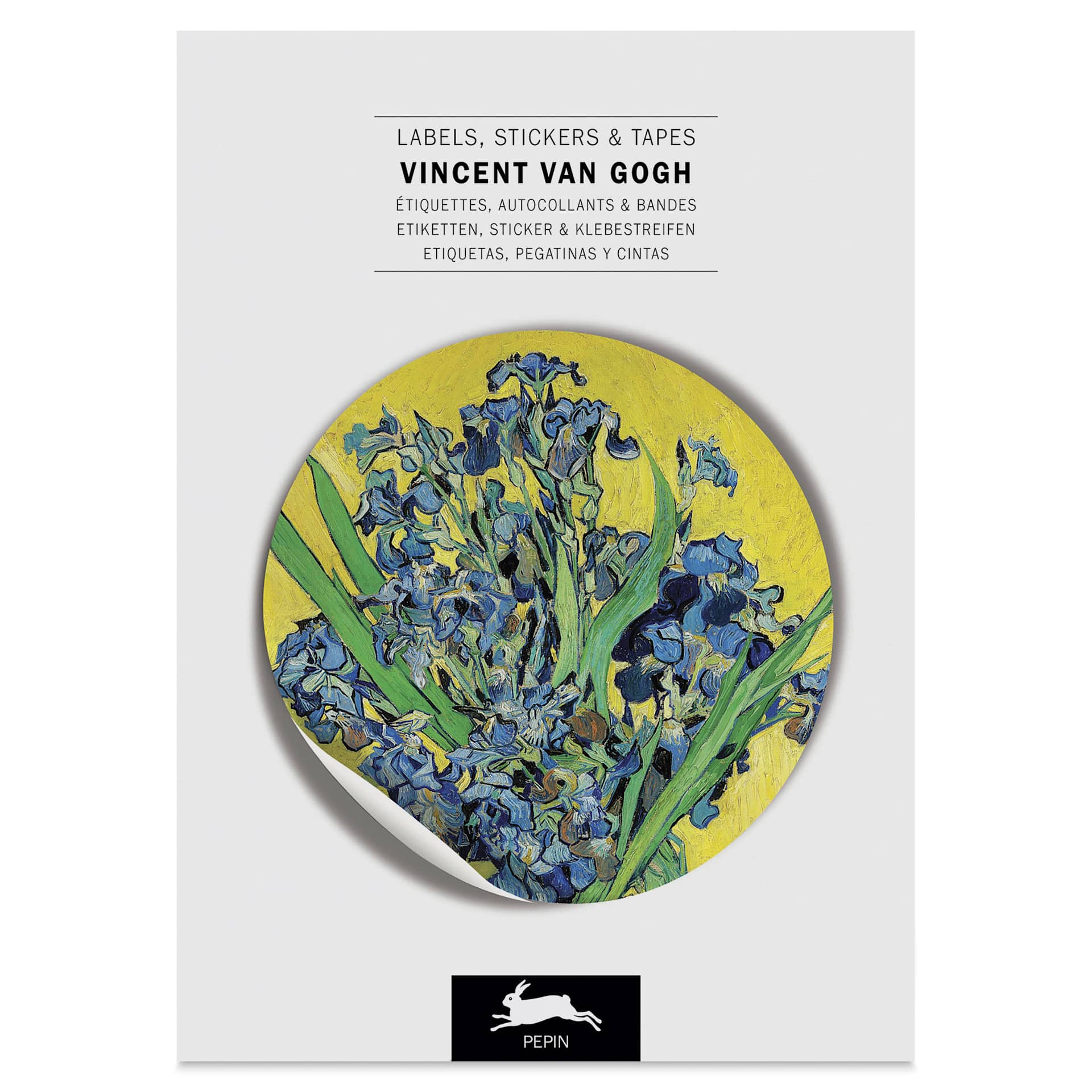 Labels, Stickers, and Tapes Book - Van Gogh, 6-1/2" x 9-1/2", front cover